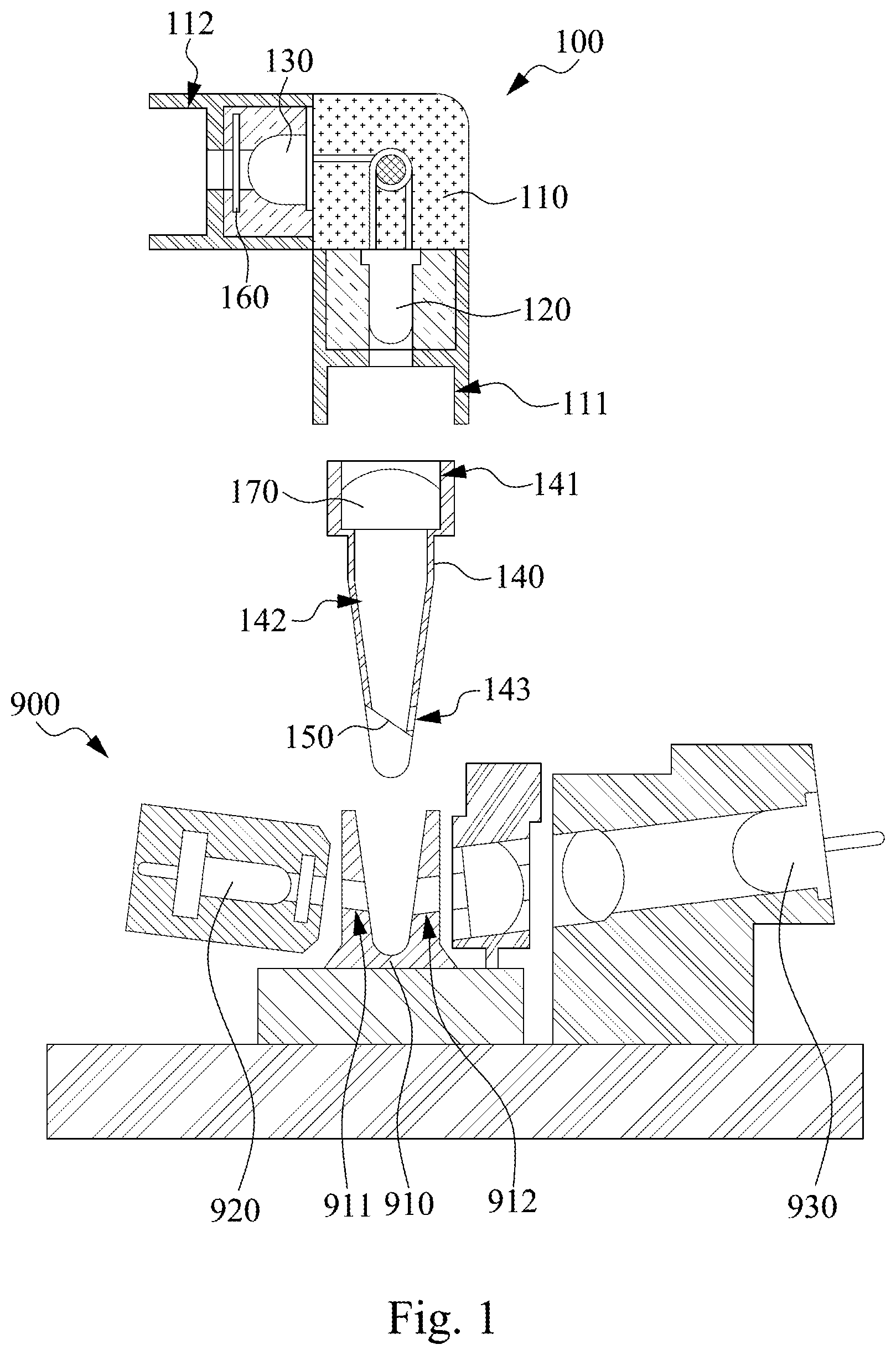 Patent US12174109 Figure 1 – Optical calibration tool