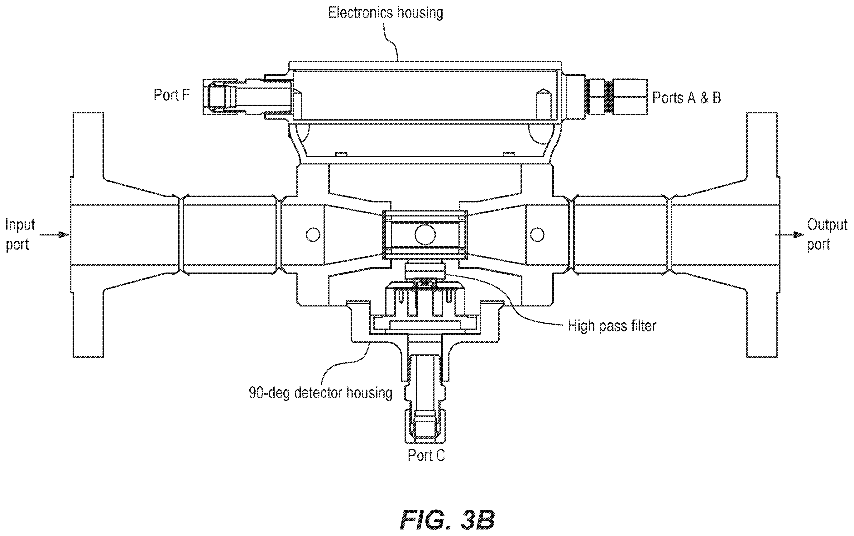 Patent US12174117 Figure 4 – Fluorescence and scatter and absorption spectroscopic apparatus with a sapphire tube and method for analyzing inline low level hydrocarbon in a flow medium