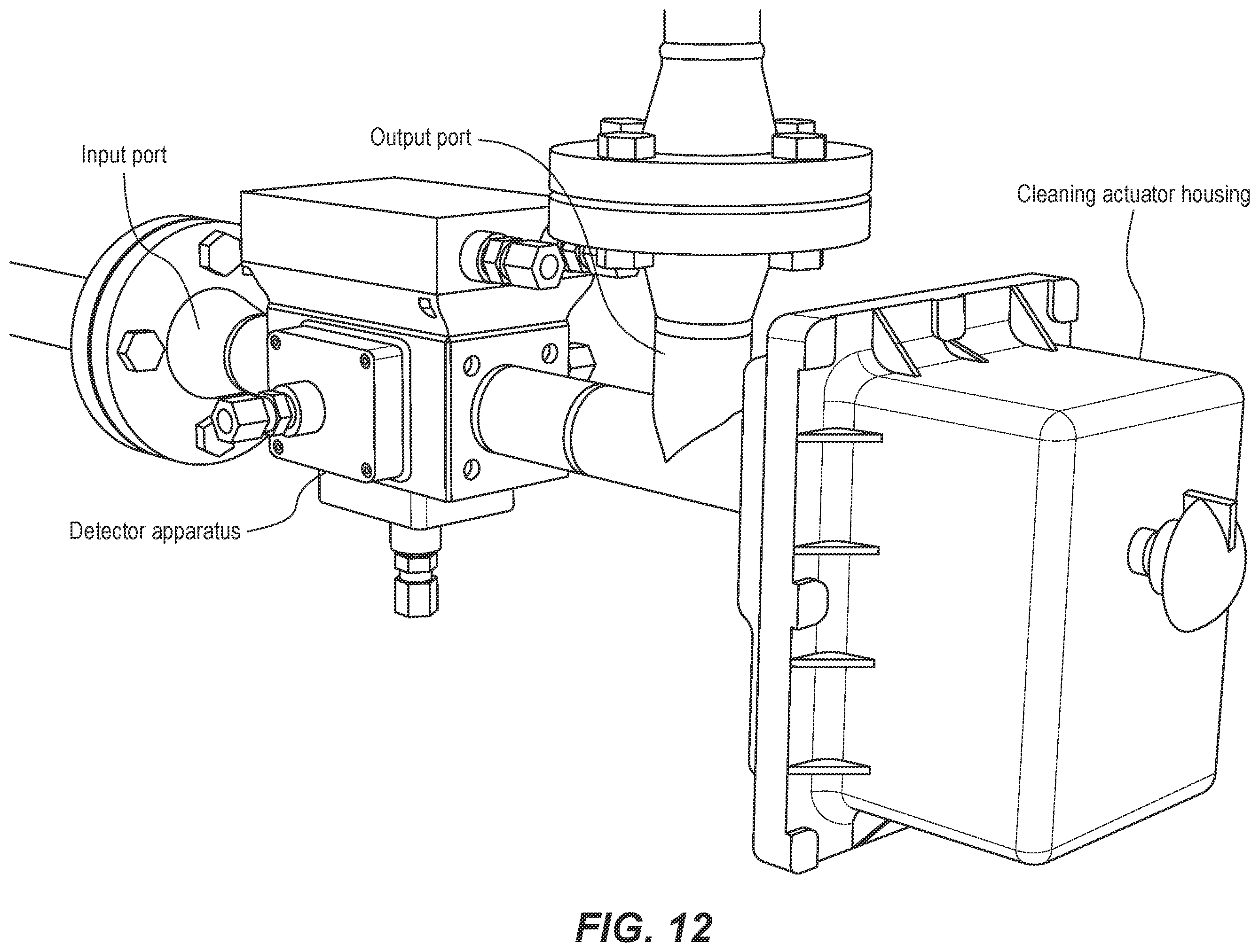 Patent US12174117 Figure 12 – Fluorescence and scatter and absorption spectroscopic apparatus with a sapphire tube and method for analyzing inline low level hydrocarbon in a flow medium