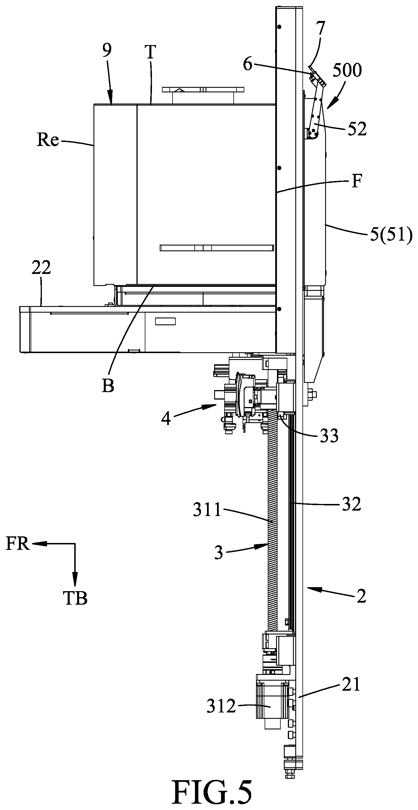 Patent US12174127 Figure 5 – Mapping device and a loadport having the same