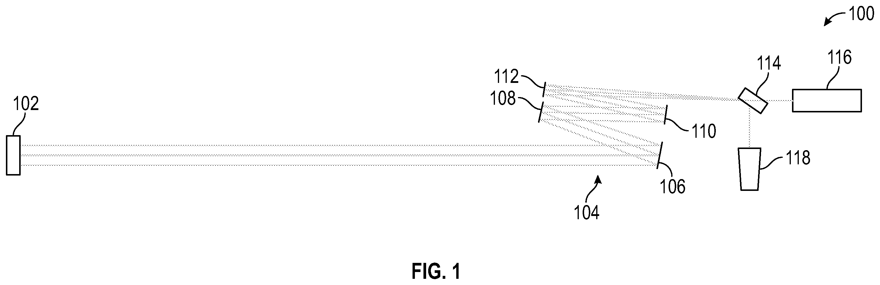 Patent US12174128 — High resolution multispectral multi-field-of-view imaging system for wafer inspection — Figure 1