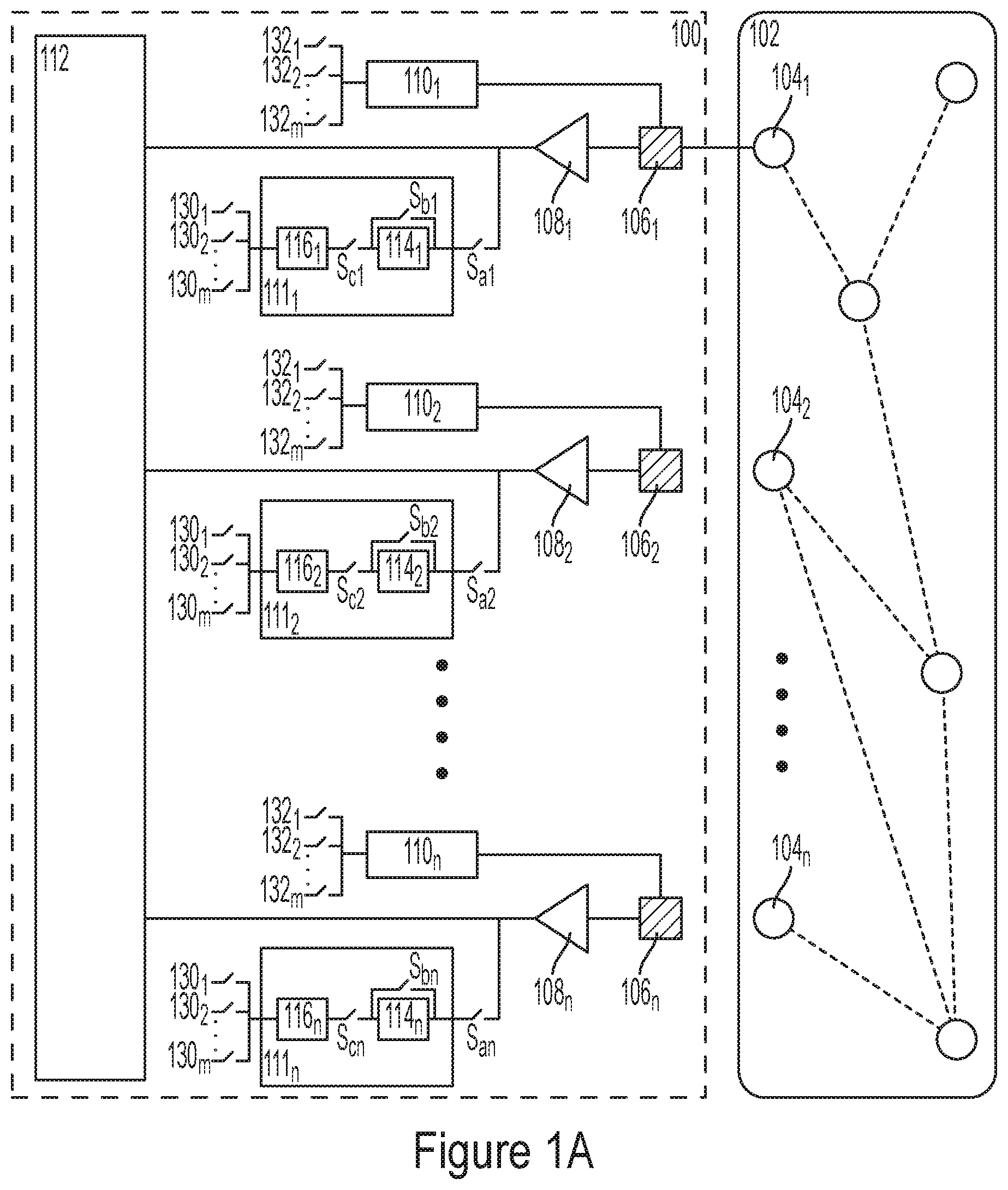 Patent US12174140 Figure 1 – Electronic circuits for analyzing electrogenic cells and related methods