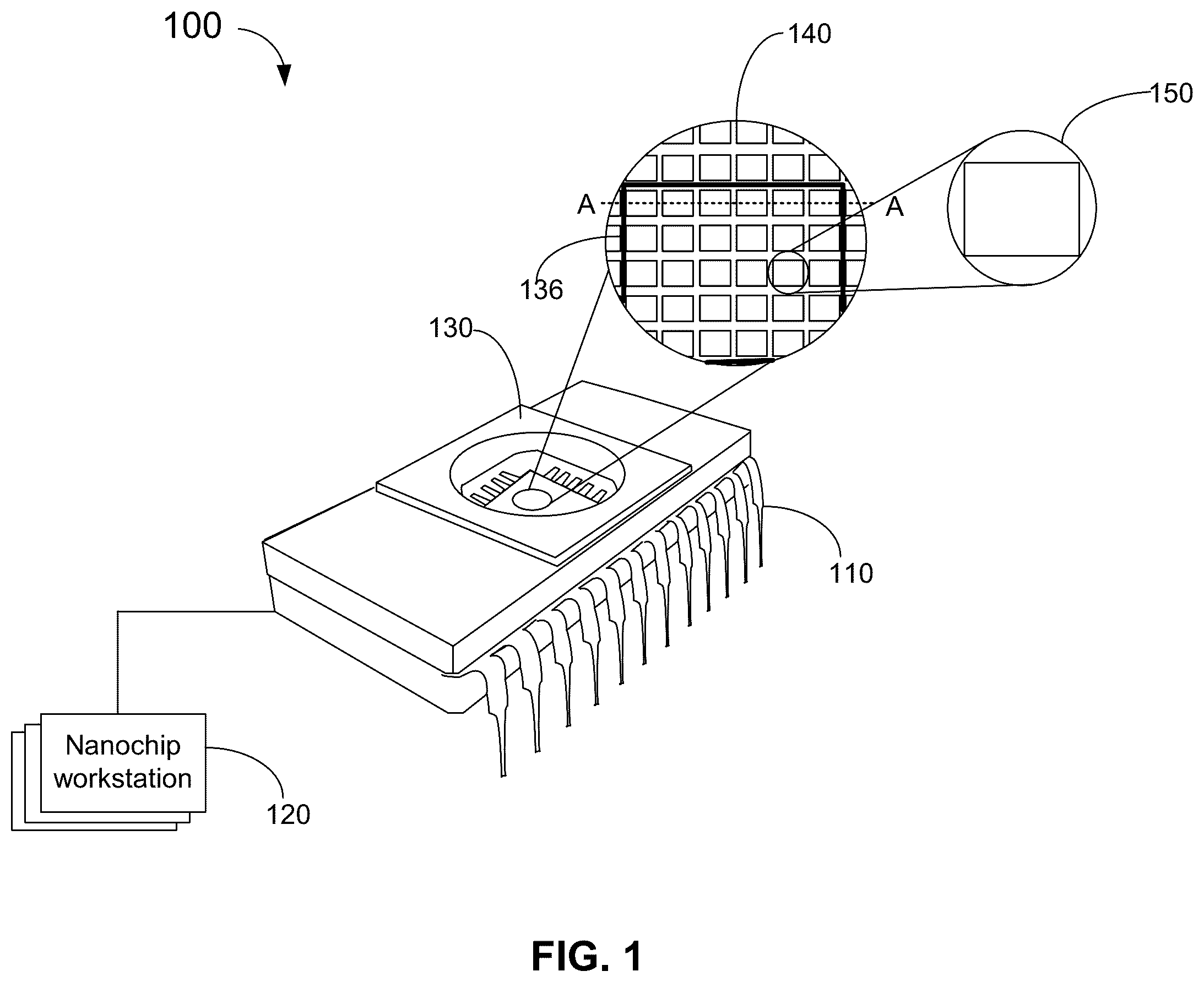 Patent US12174141 Figure 1 – Phased nanopore array
