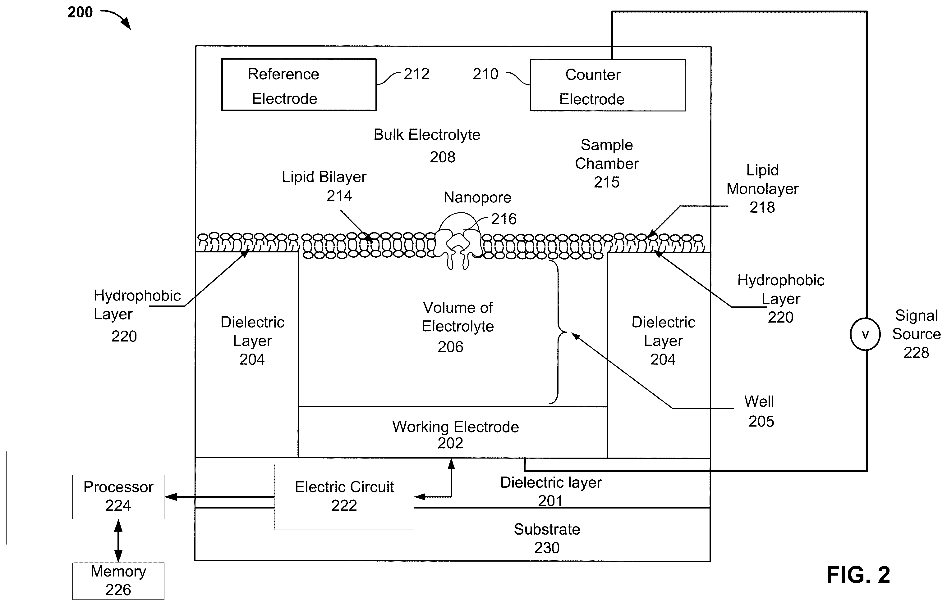 Patent US12174141 Figure 2 – Phased nanopore array