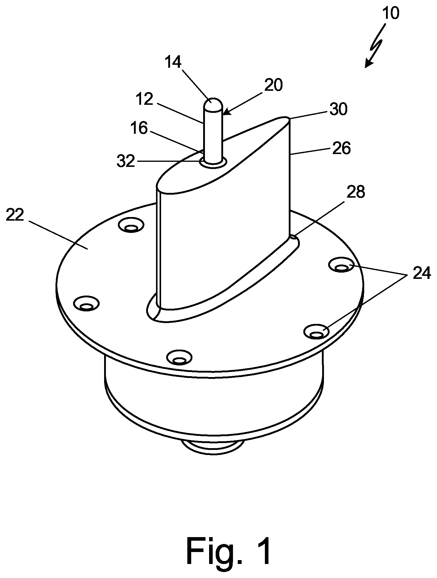 Patent US12174149 Figure 1 – Variable shape sensing element of a magnetostrictive oscillating ice detector sensor for improved ice collection efficiency using additive manufacturing