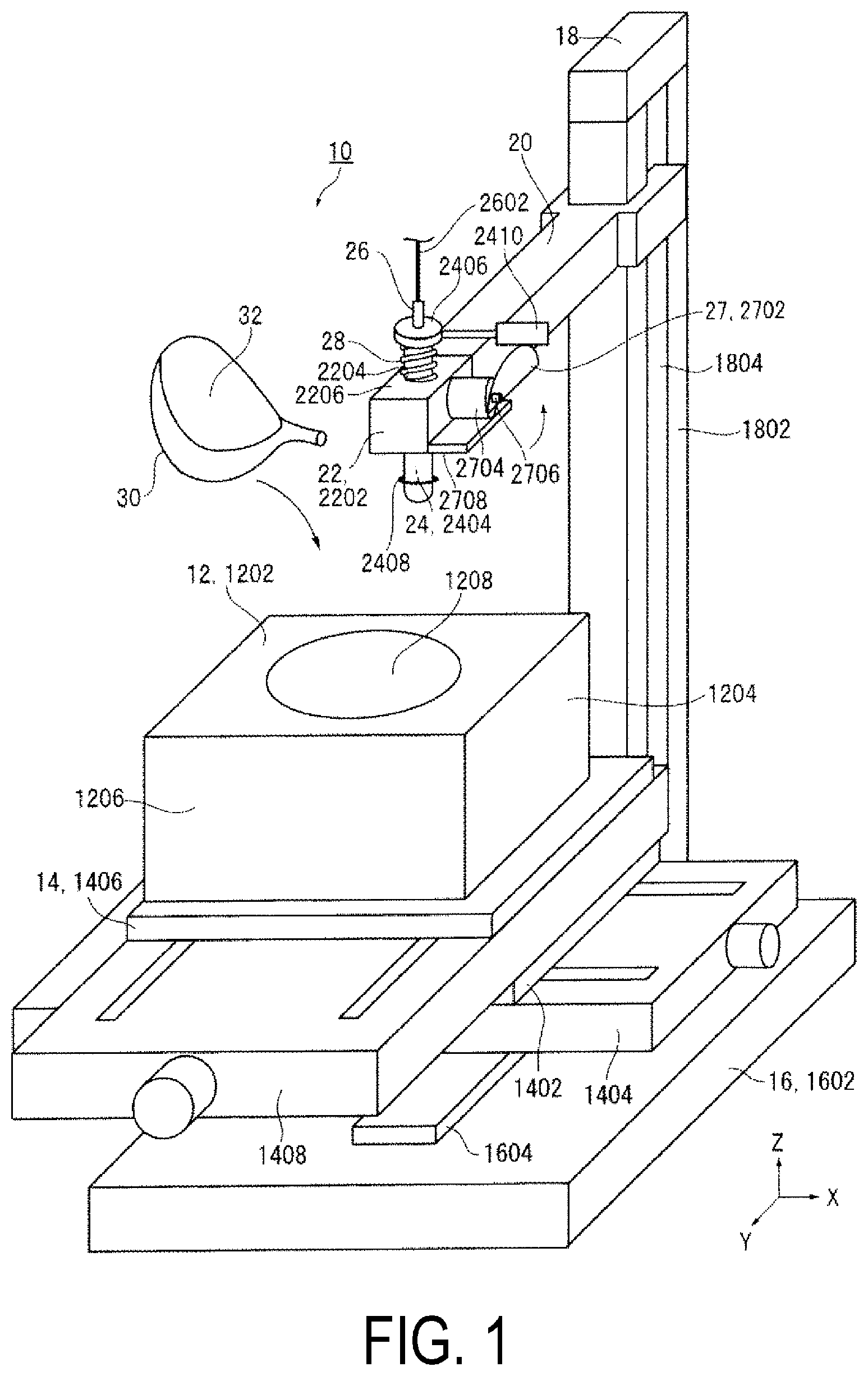 Patent US12174155 Figure 1 – Rigidity characteristic measurement method and rigidity characteristic measurement device