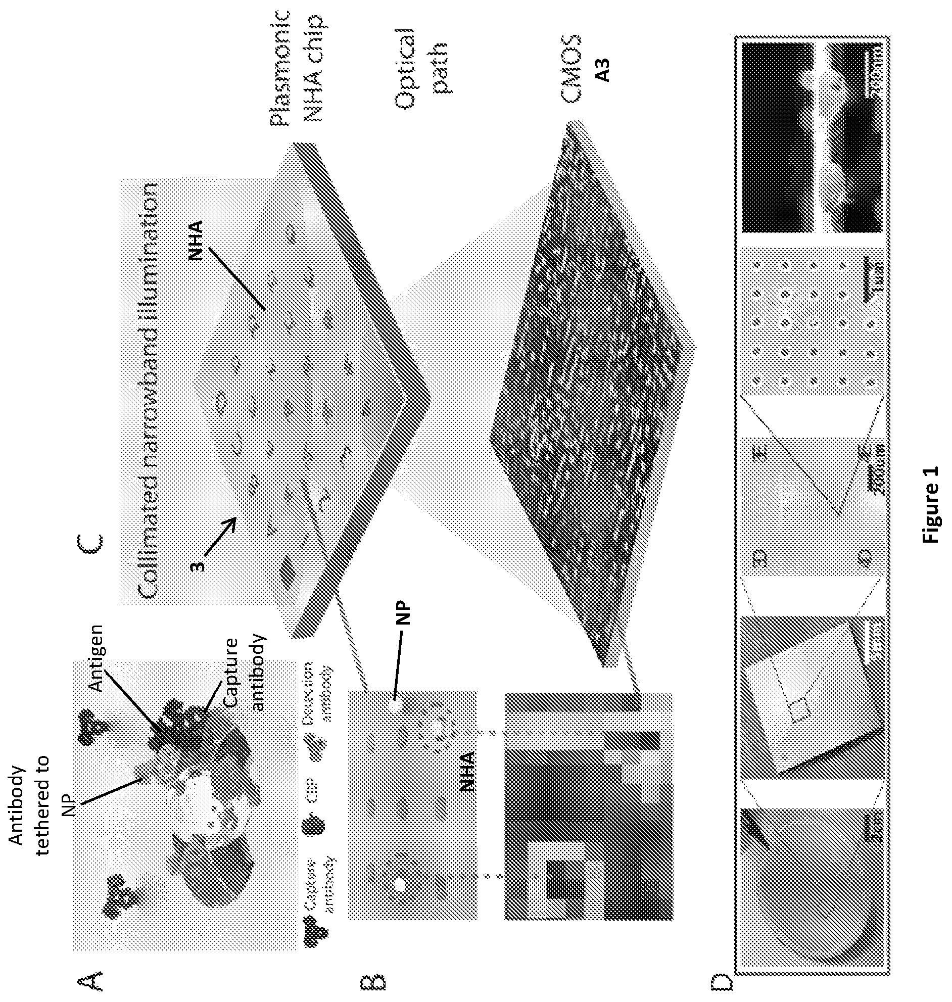 Patent US12174182 Figure 1 – Plasmonic biosensor