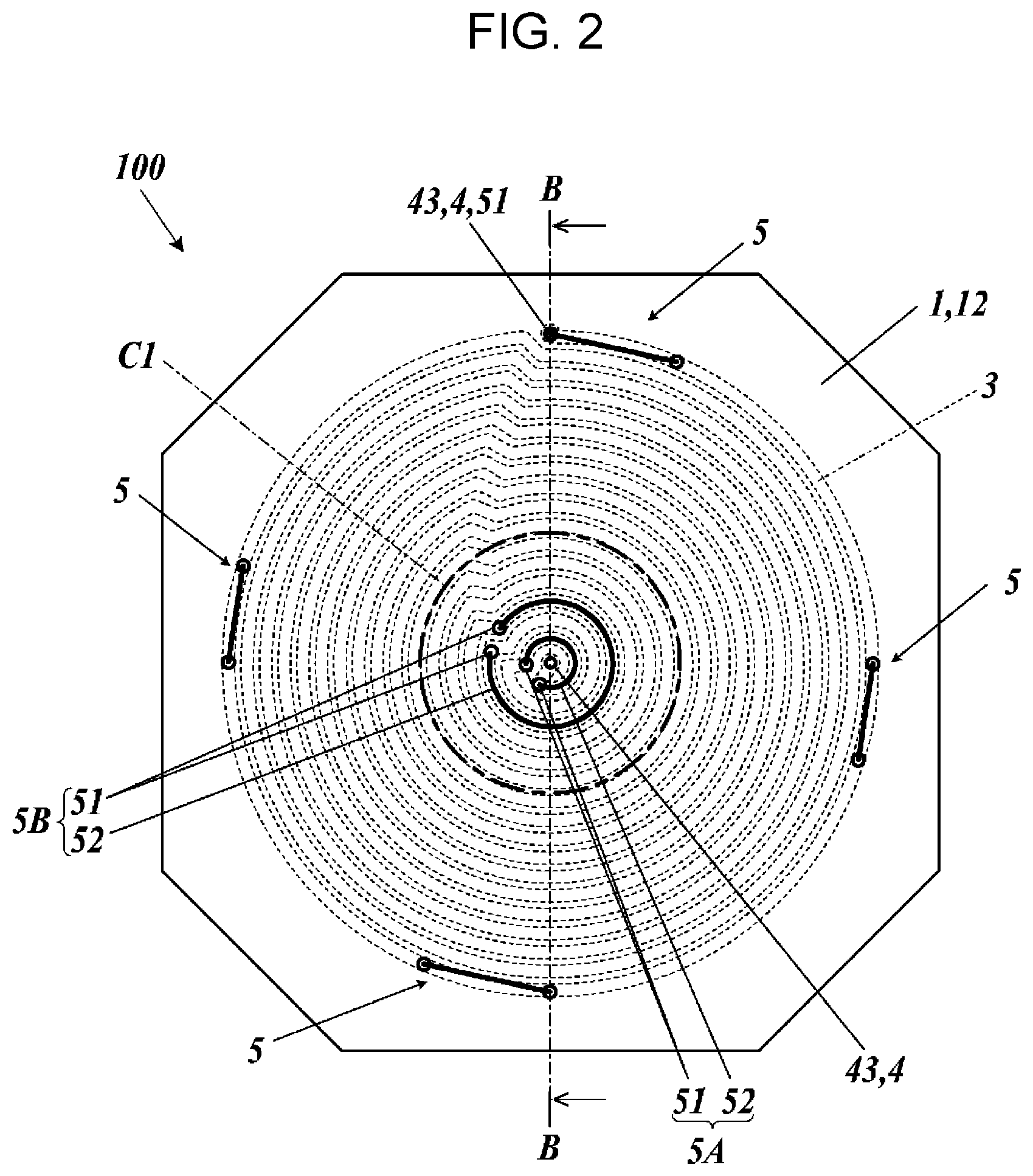 Patent US12174220 Figure 2 – Heater substrate, probe card substrate, and probe card