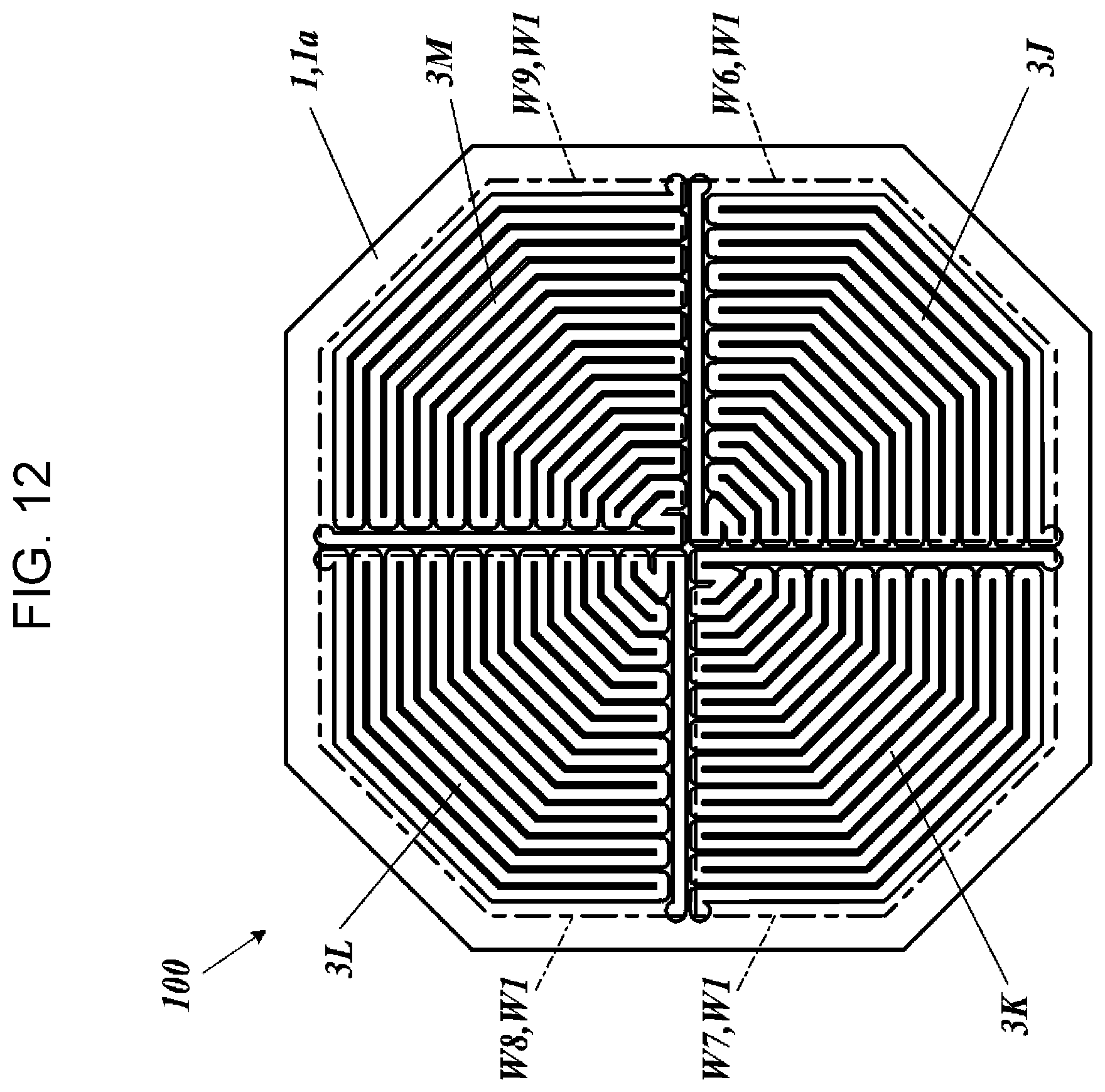 Patent US12174220 Figure 11 – Heater substrate, probe card substrate, and probe card