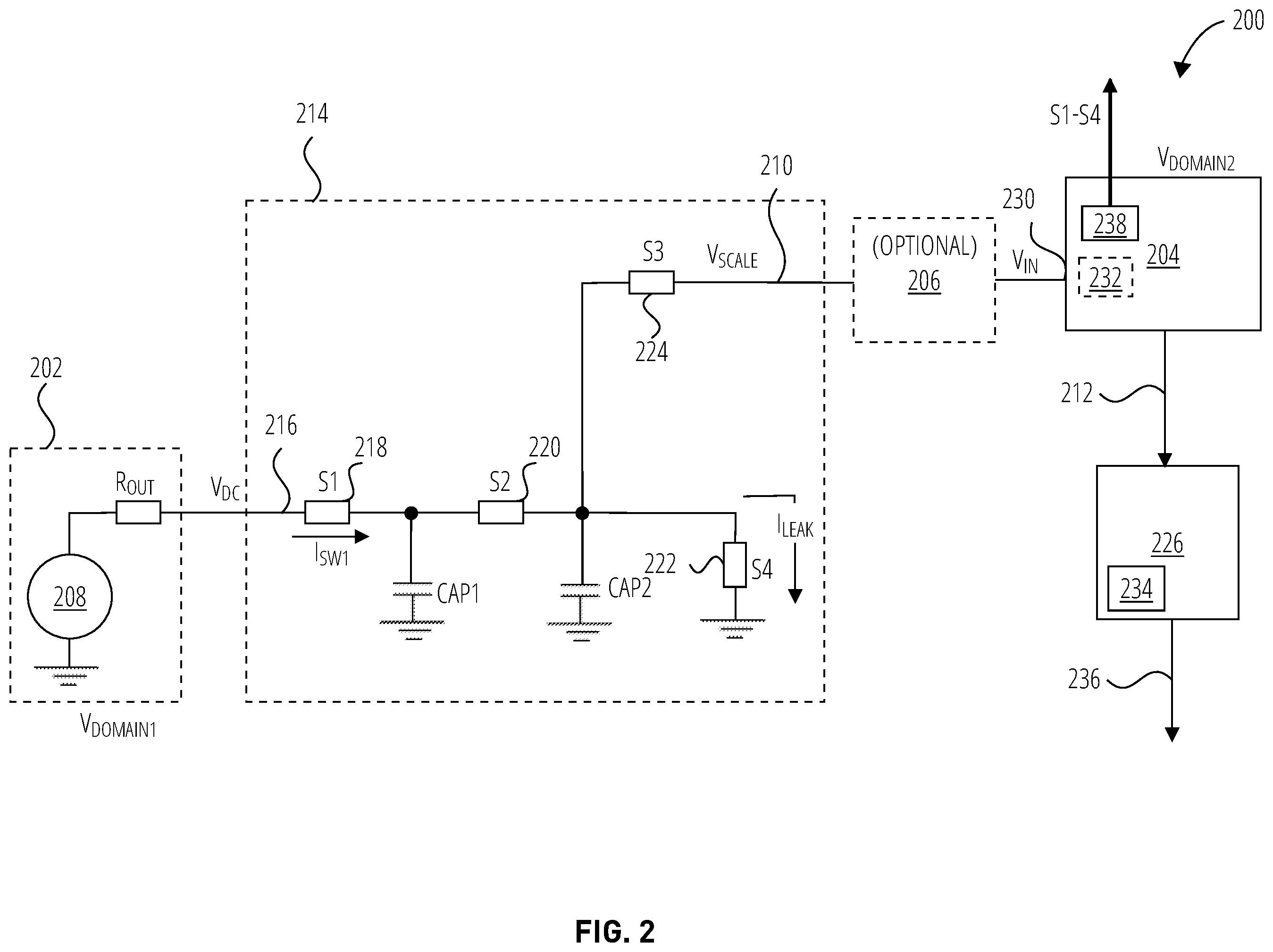 Patent US12174227 Figure 2 – Measuring voltage level of a voltage node utilizing a measurement integrated circuit