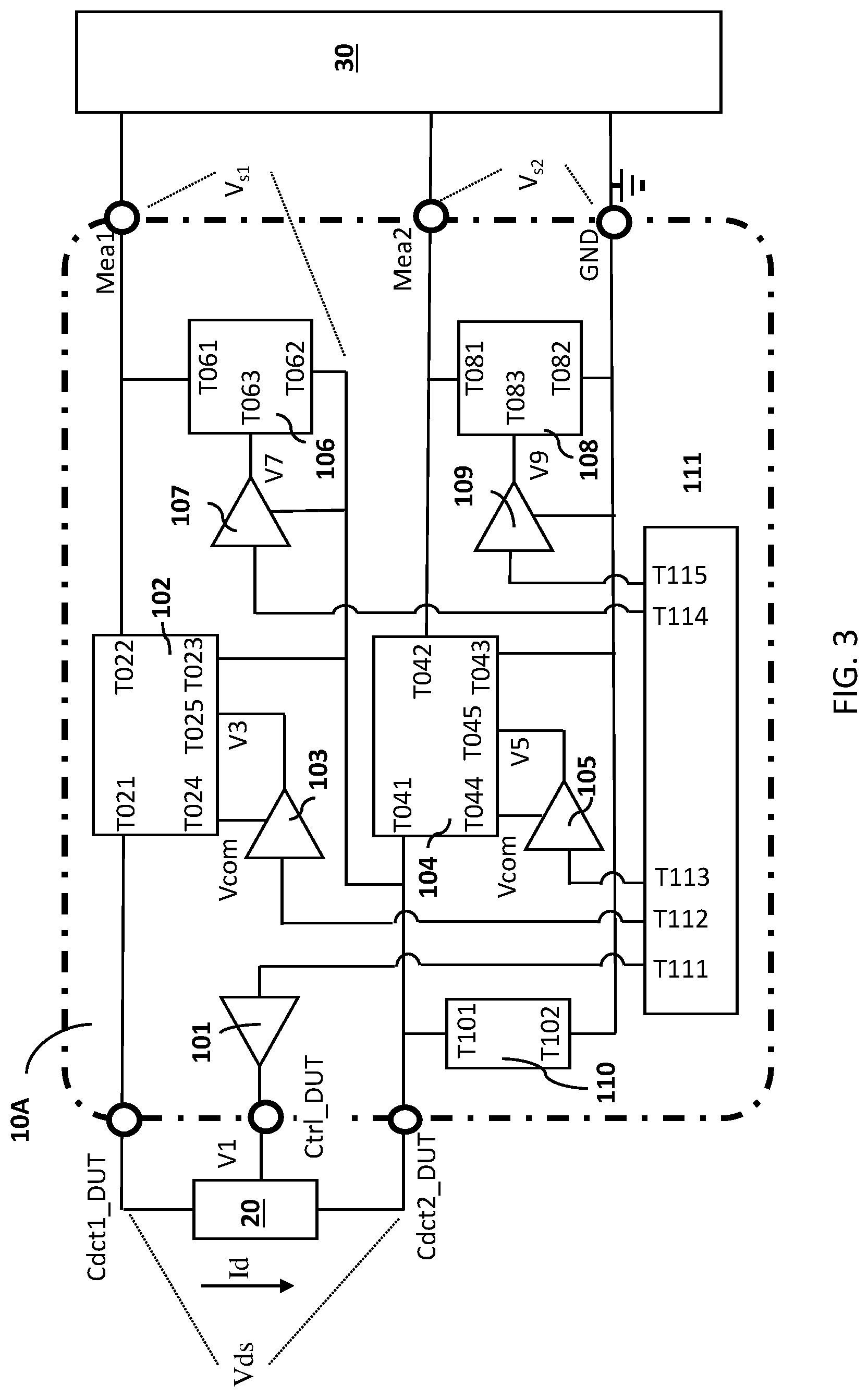 Patent US12174229 Figure 3 – Apparatus for measuring dynamic on-resistance of nitride-based semiconductor device