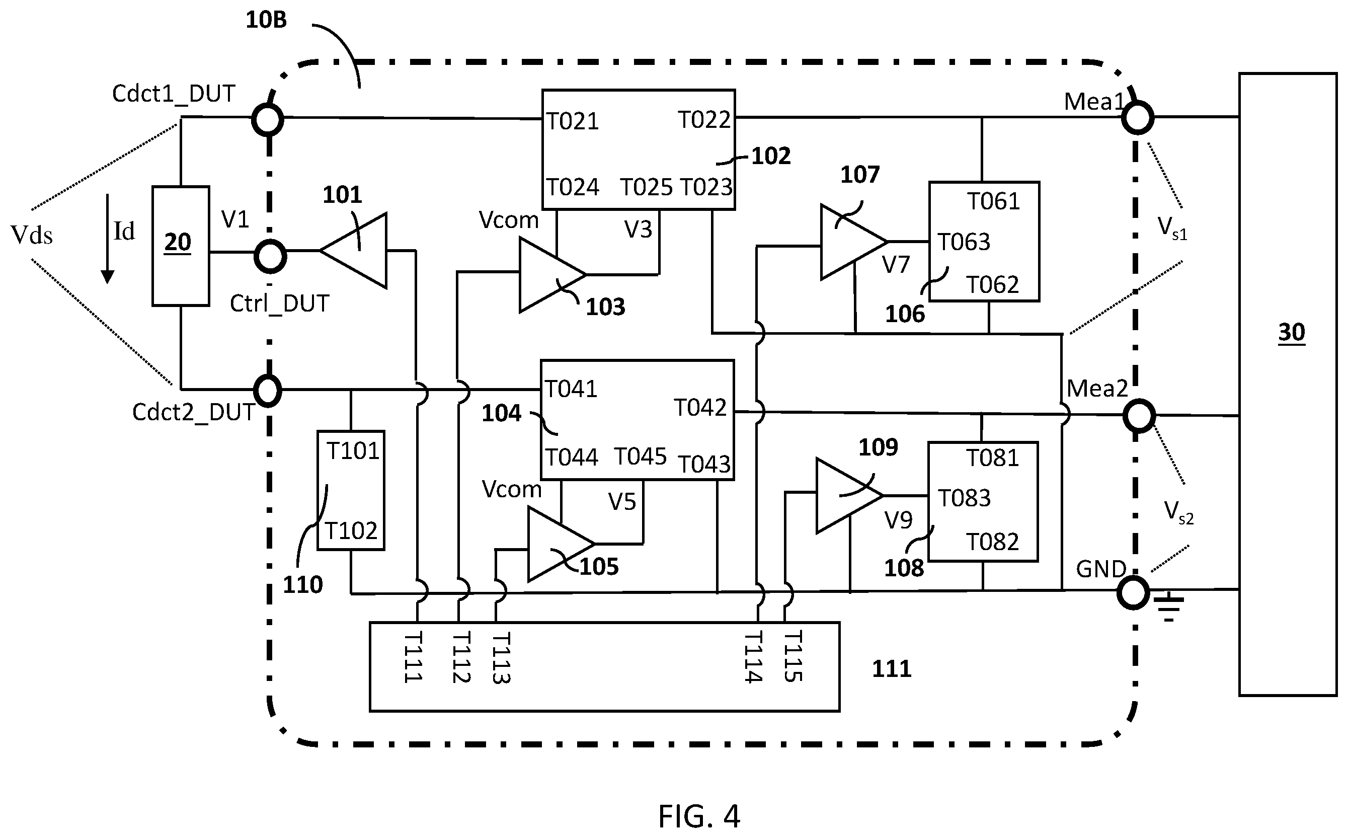 Patent US12174229 Figure 4 – Apparatus for measuring dynamic on-resistance of nitride-based semiconductor device