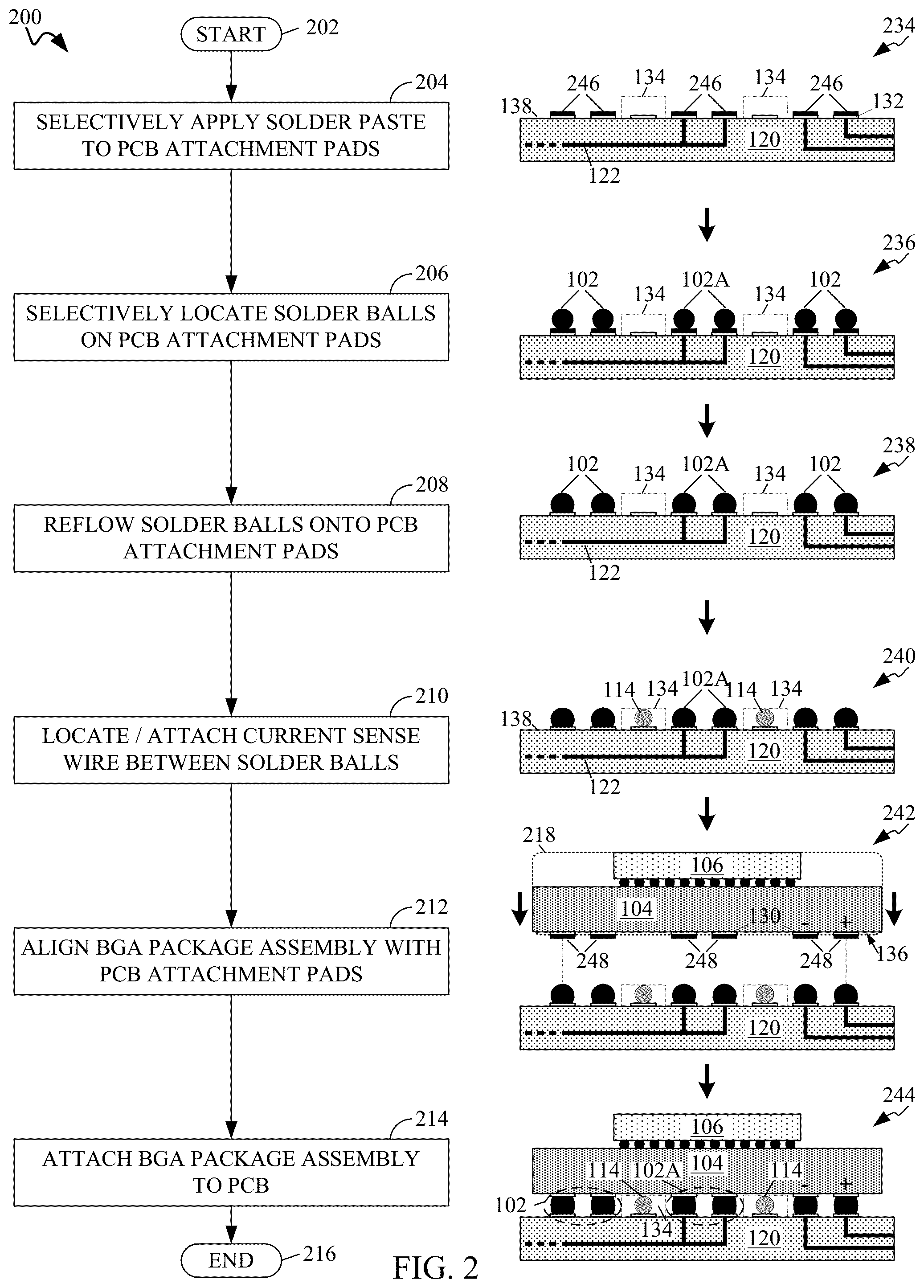 Patent US12174240 Figure 2 – Ball grid array current meter with a current sense wire