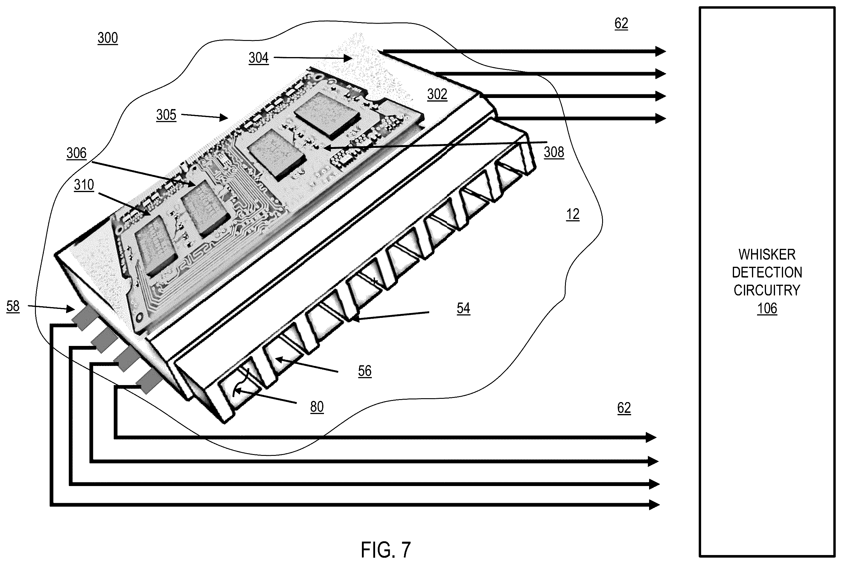 Patent US12174241 Figure 7 – Apparatus and method for tin whisker isolation and detection