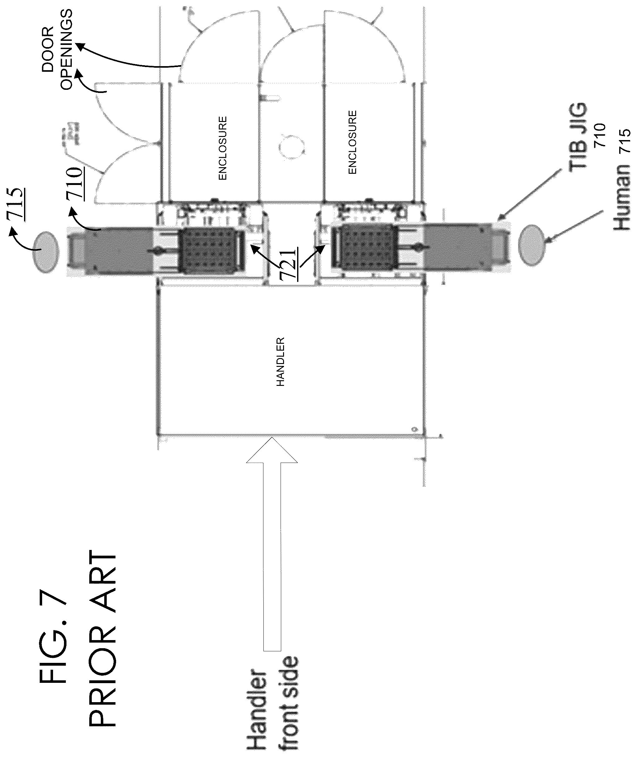Patent US12174248 Figure 7 – Ergonomic loading for a test interface board (TIB) / burn-in-board (BIB) in a slot-based test system