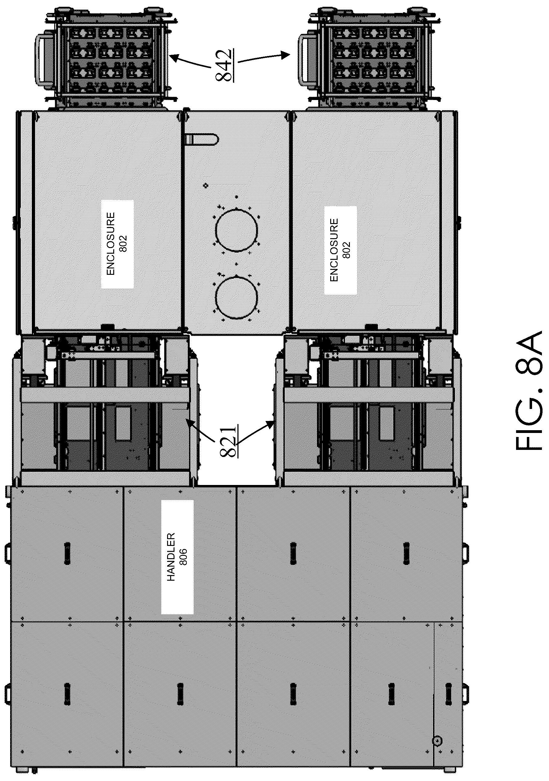 Patent US12174248 Figure 8 – Ergonomic loading for a test interface board (TIB) / burn-in-board (BIB) in a slot-based test system