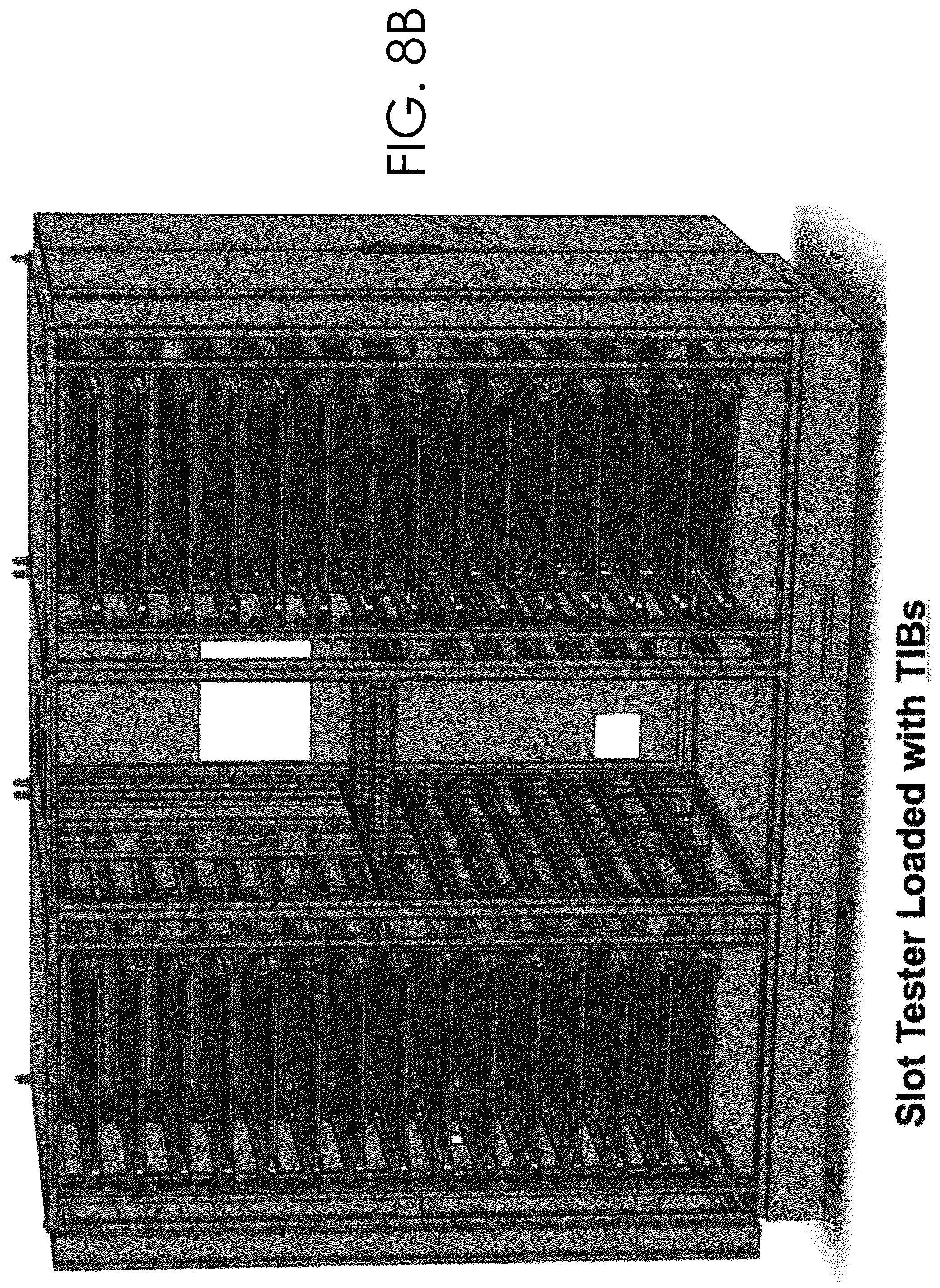 Patent US12174248 Figure 9 – Ergonomic loading for a test interface board (TIB) / burn-in-board (BIB) in a slot-based test system