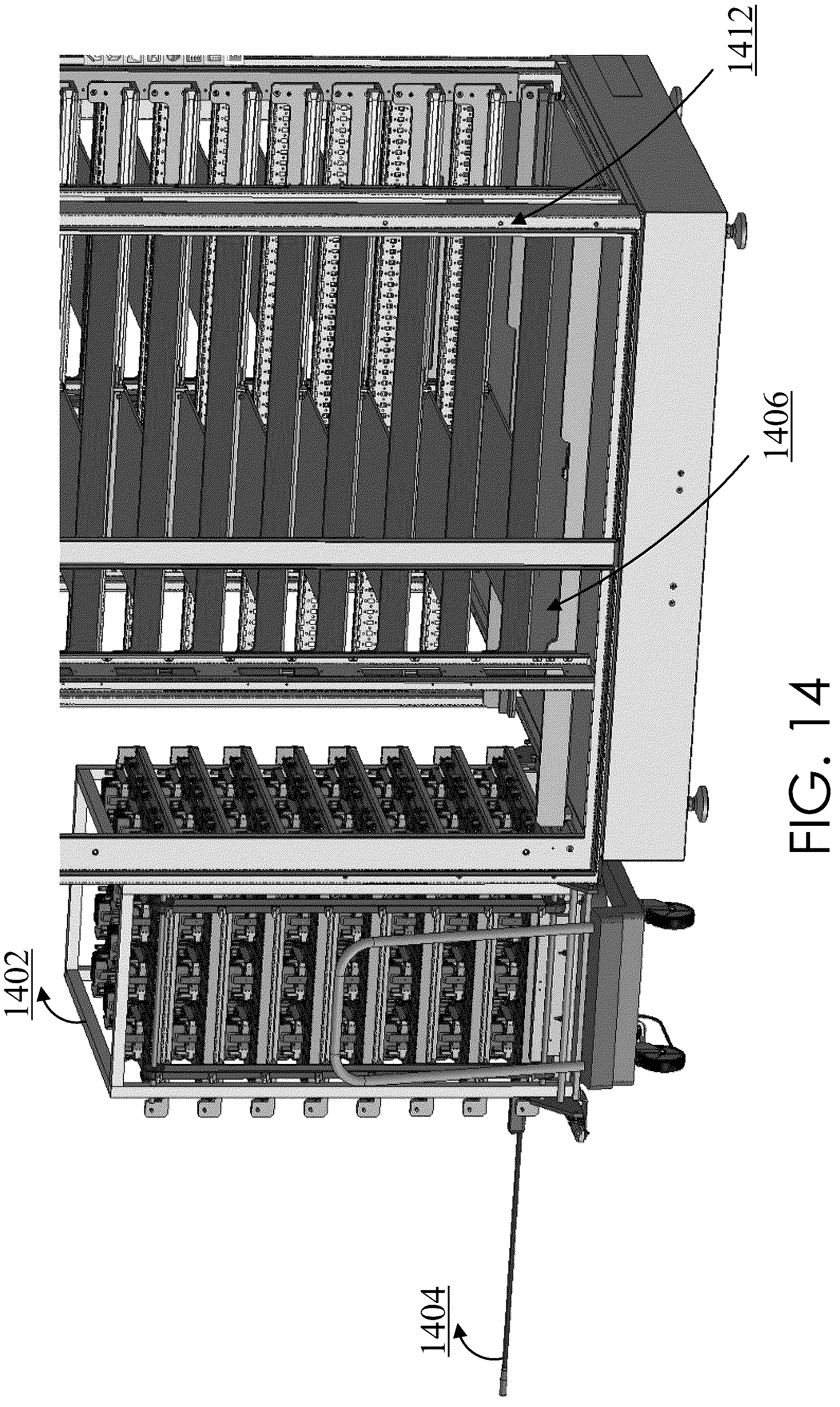 Patent US12174248 Figure 15 – Ergonomic loading for a test interface board (TIB) / burn-in-board (BIB) in a slot-based test system