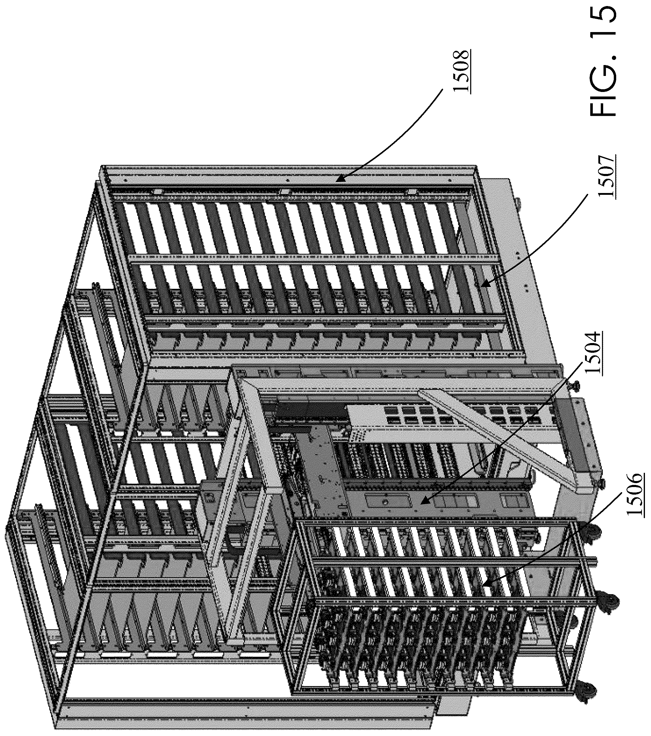 Patent US12174248 Figure 16 – Ergonomic loading for a test interface board (TIB) / burn-in-board (BIB) in a slot-based test system