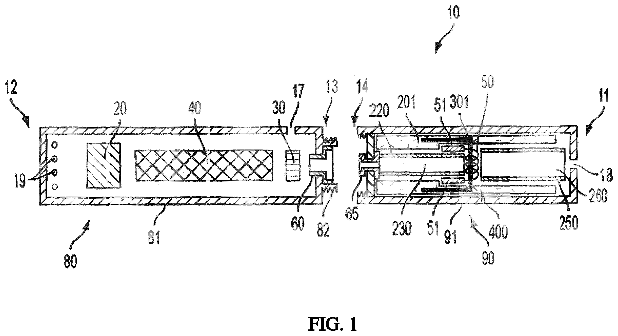 Patent US12174255 Figure 1 – Aerosol delivery device