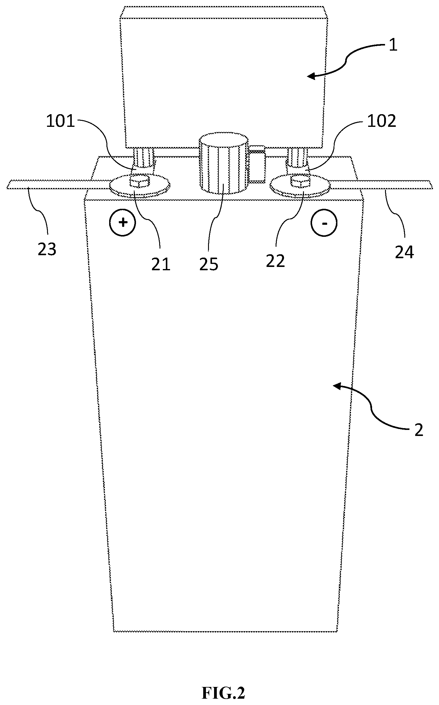 Patent US12174257 Figure 2 – Device for measuring resistance and internal resistance using resonant oscillation