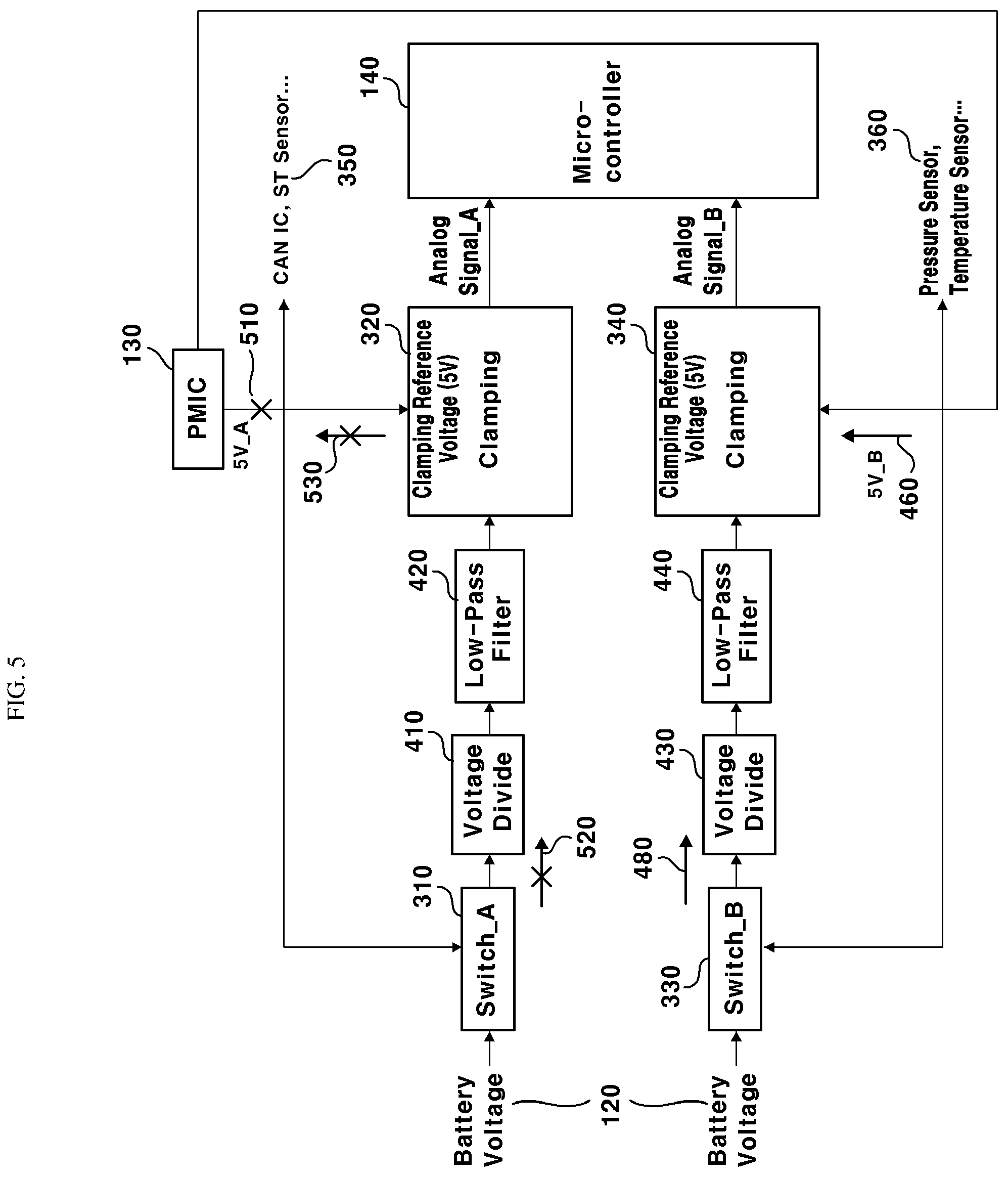 Patent US12174260 Figure 5 – Voltage monitoring circuit