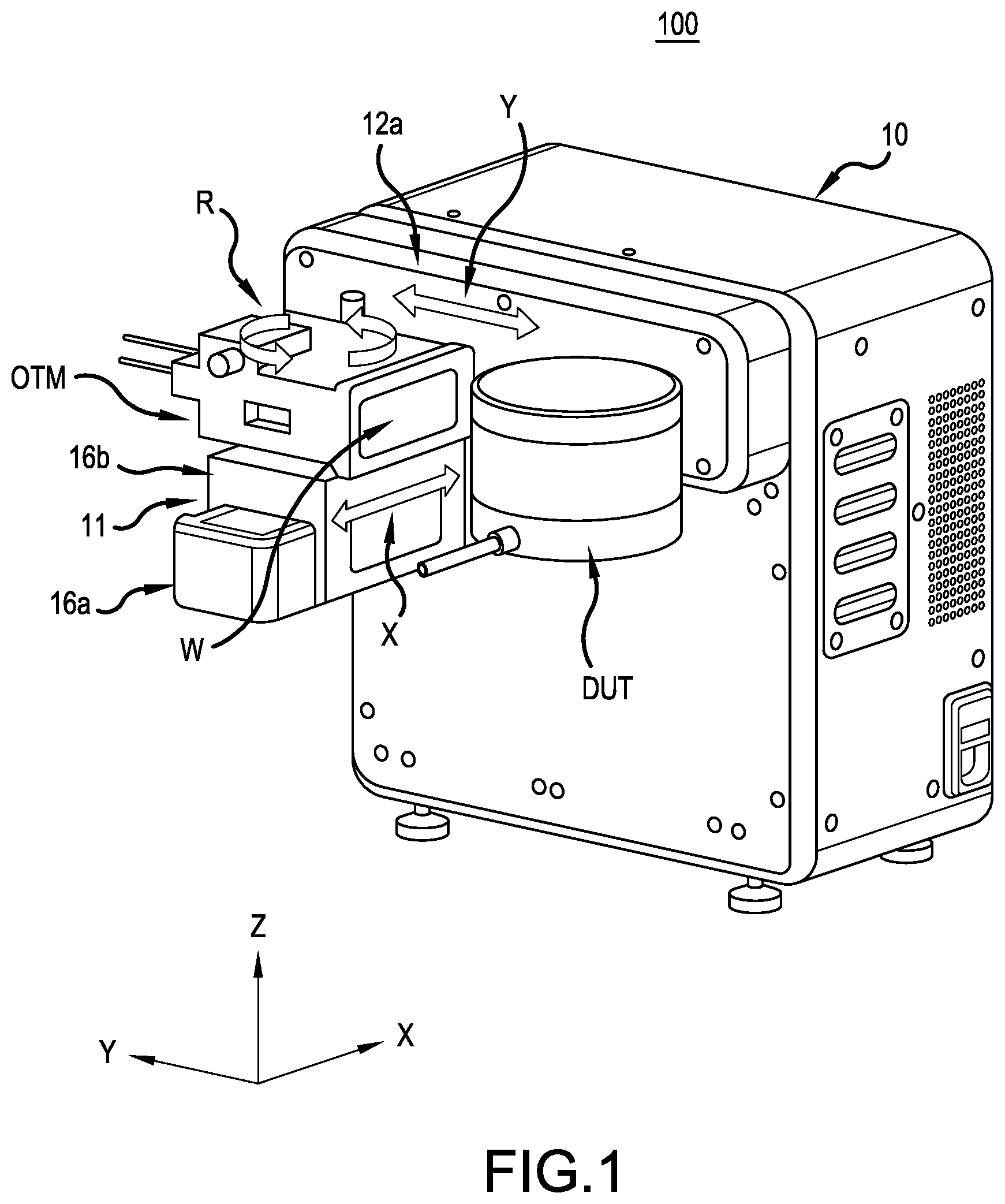 Patent US12174296 Figure 1 – Automated lidar target simulation scanning systems and methods