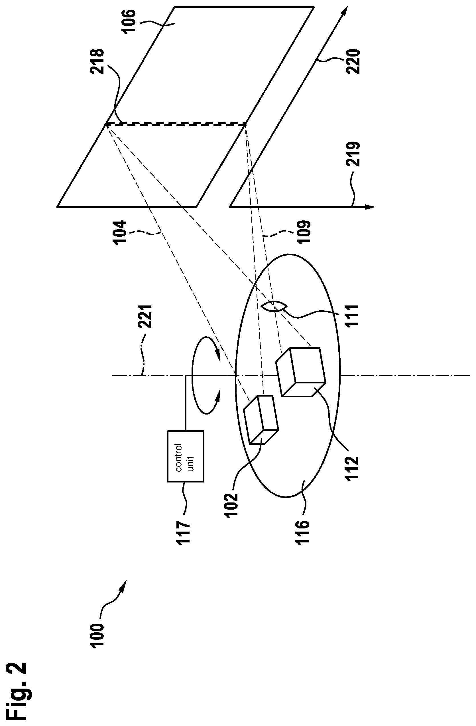 Patent US12174298 Figure 2 – Lidar sensor for optically detecting a field of vision, working device or vehicle including a lidar sensor, and method for optically detecting a field of vision