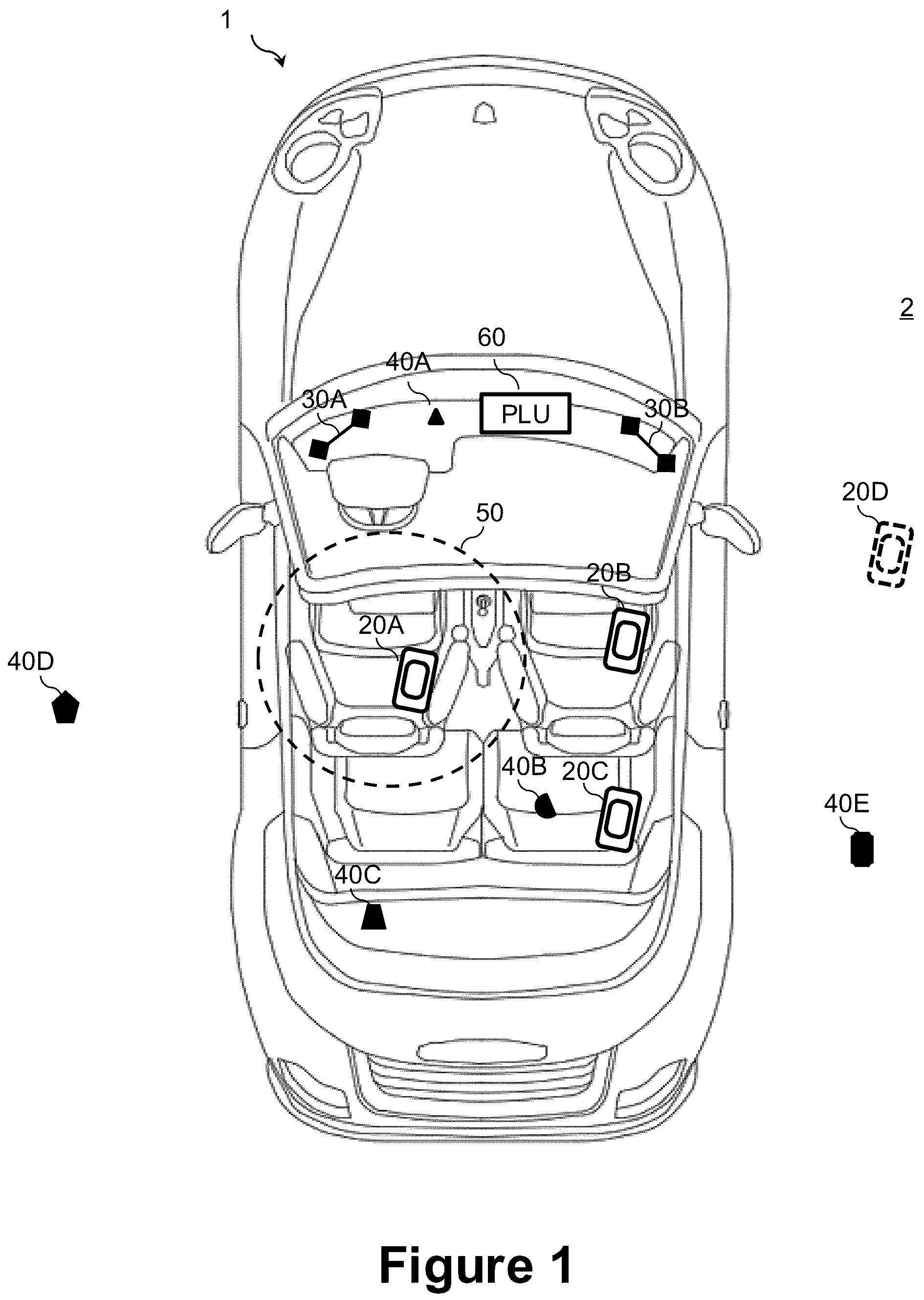 Patent US12174309 Figure 1 – System and method for classifying a type of interaction between a human user and a mobile communication device in a volume based on sensor fusion
