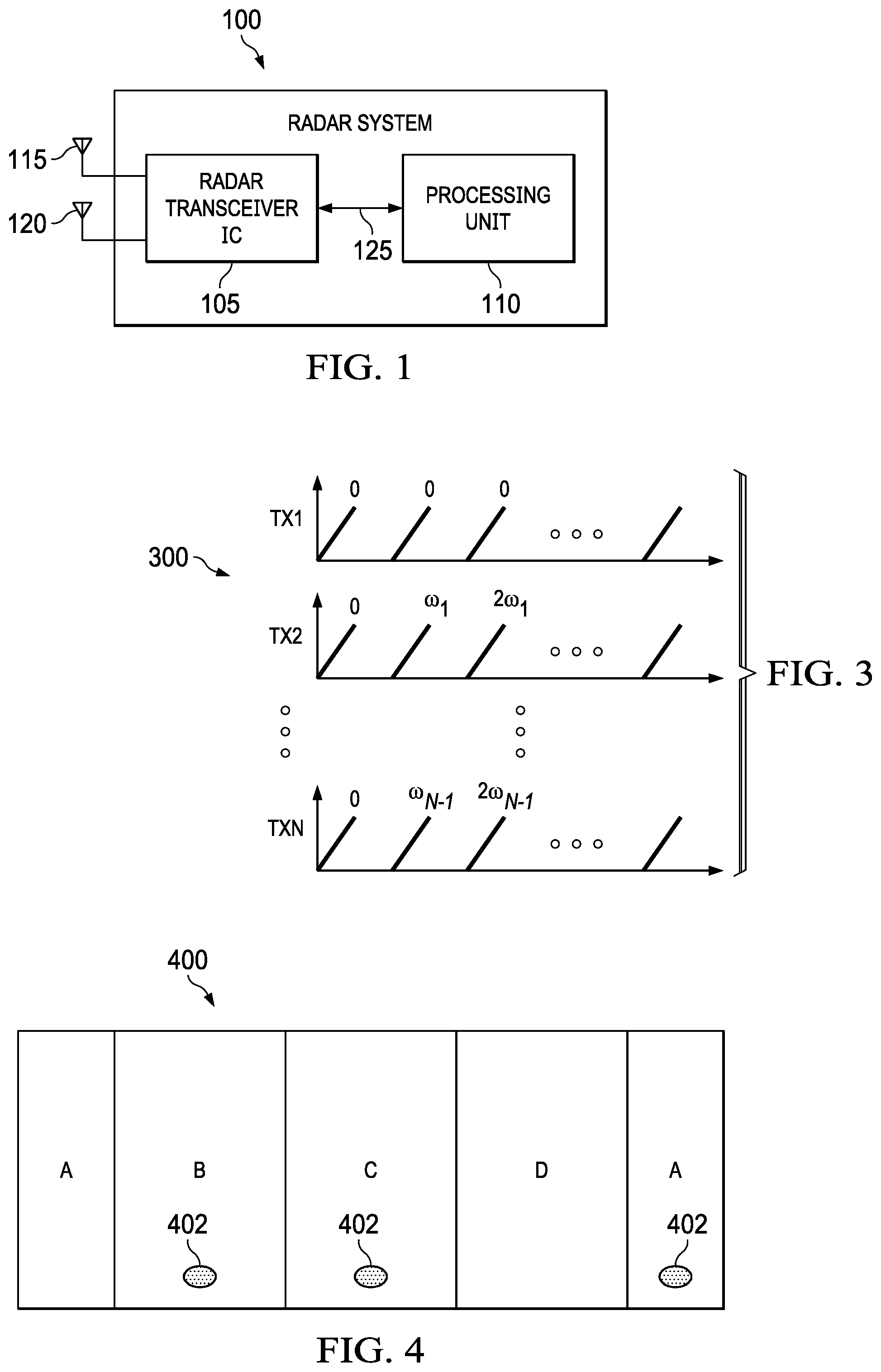 Patent US12174311 Figure 1 – Empty band doppler division multiple access