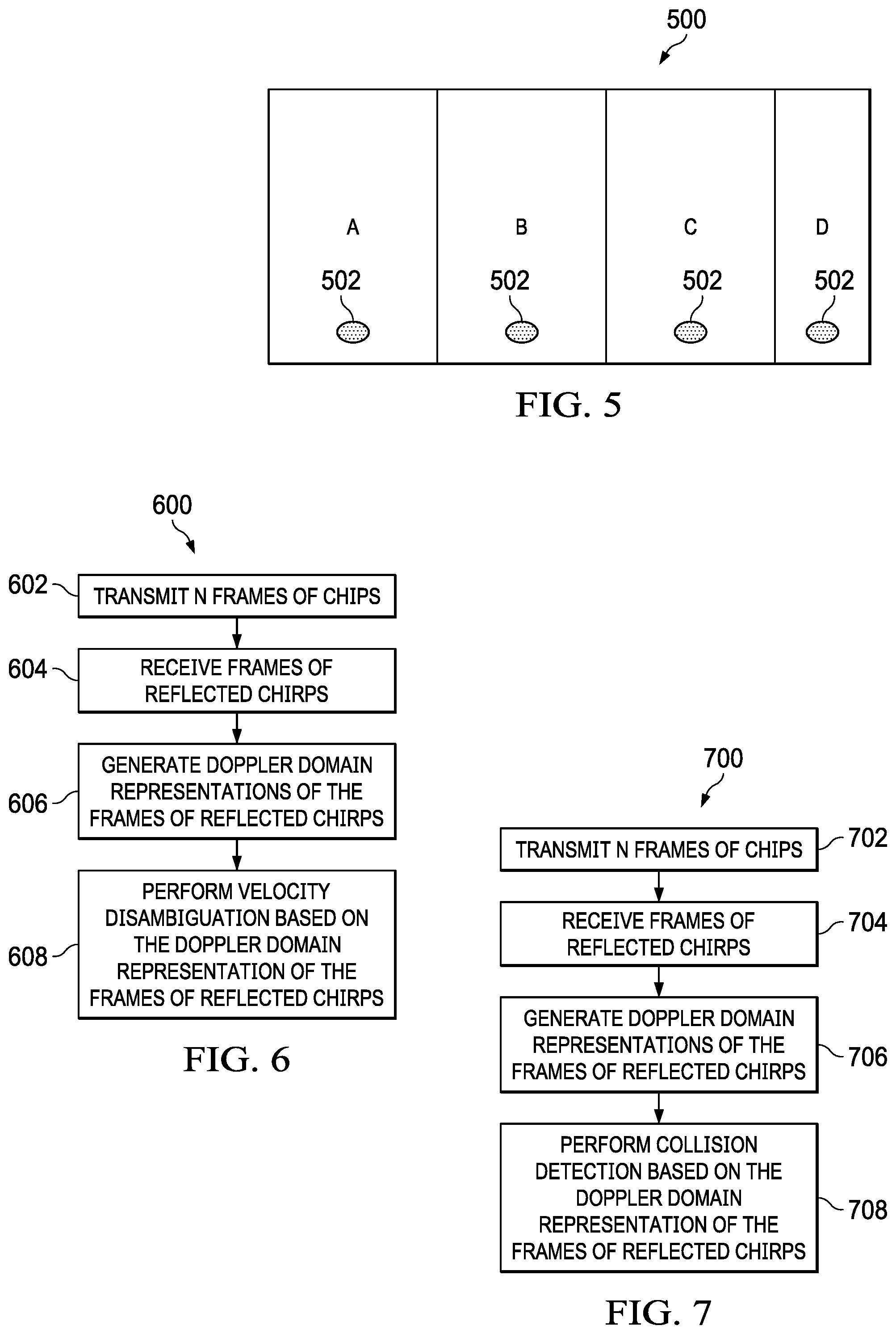 Patent US12174311 Figure 3 – Empty band doppler division multiple access