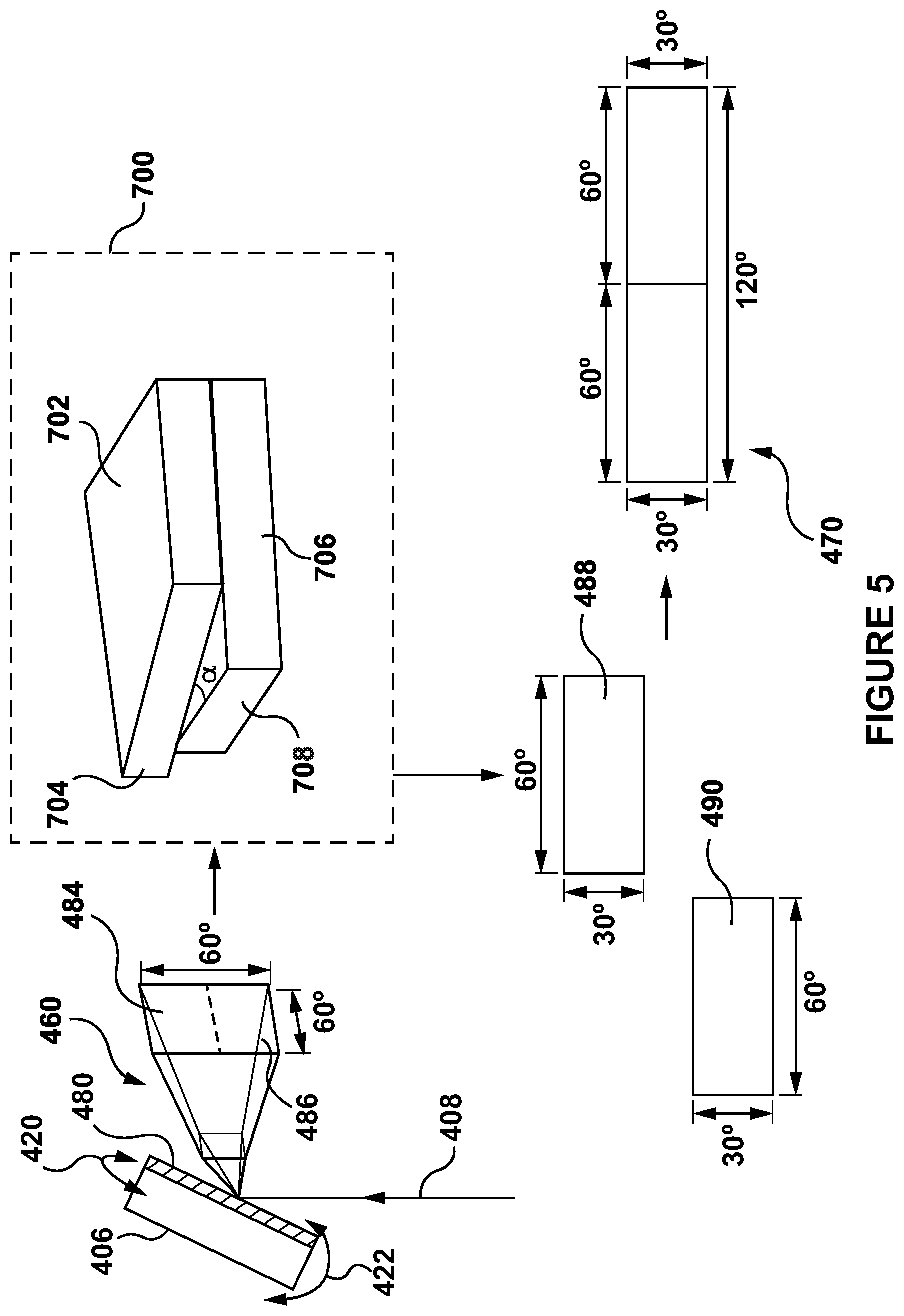 Patent US12174320 Figure 5 – LiDAR methods and systems with broadened field of view based on passive elements