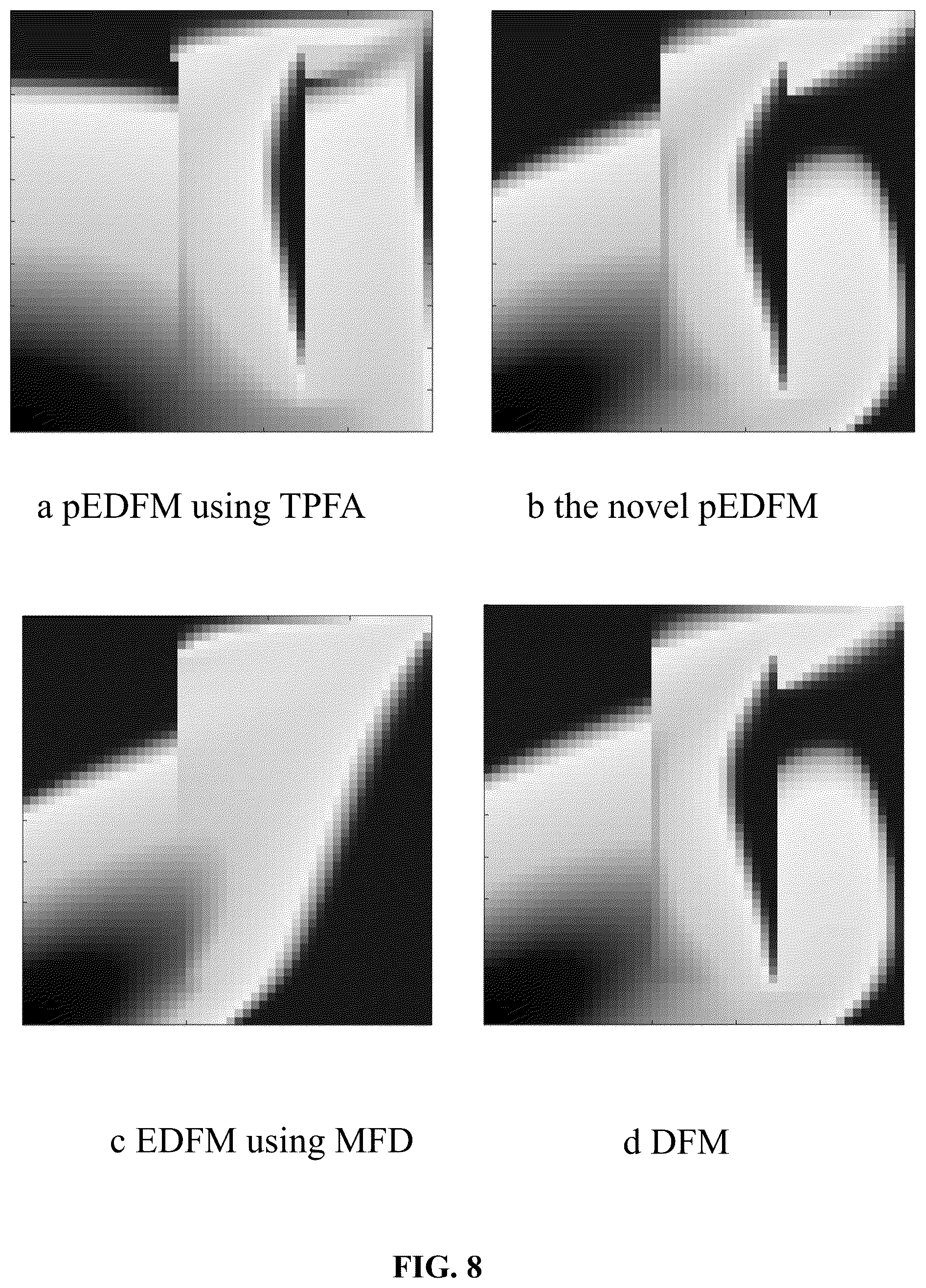 Patent US12174331 Figure 8 – Projection-based embedded discrete fracture model using hybrid of two-point flux approximation and mimetic finite difference (TPFA-MFD) method