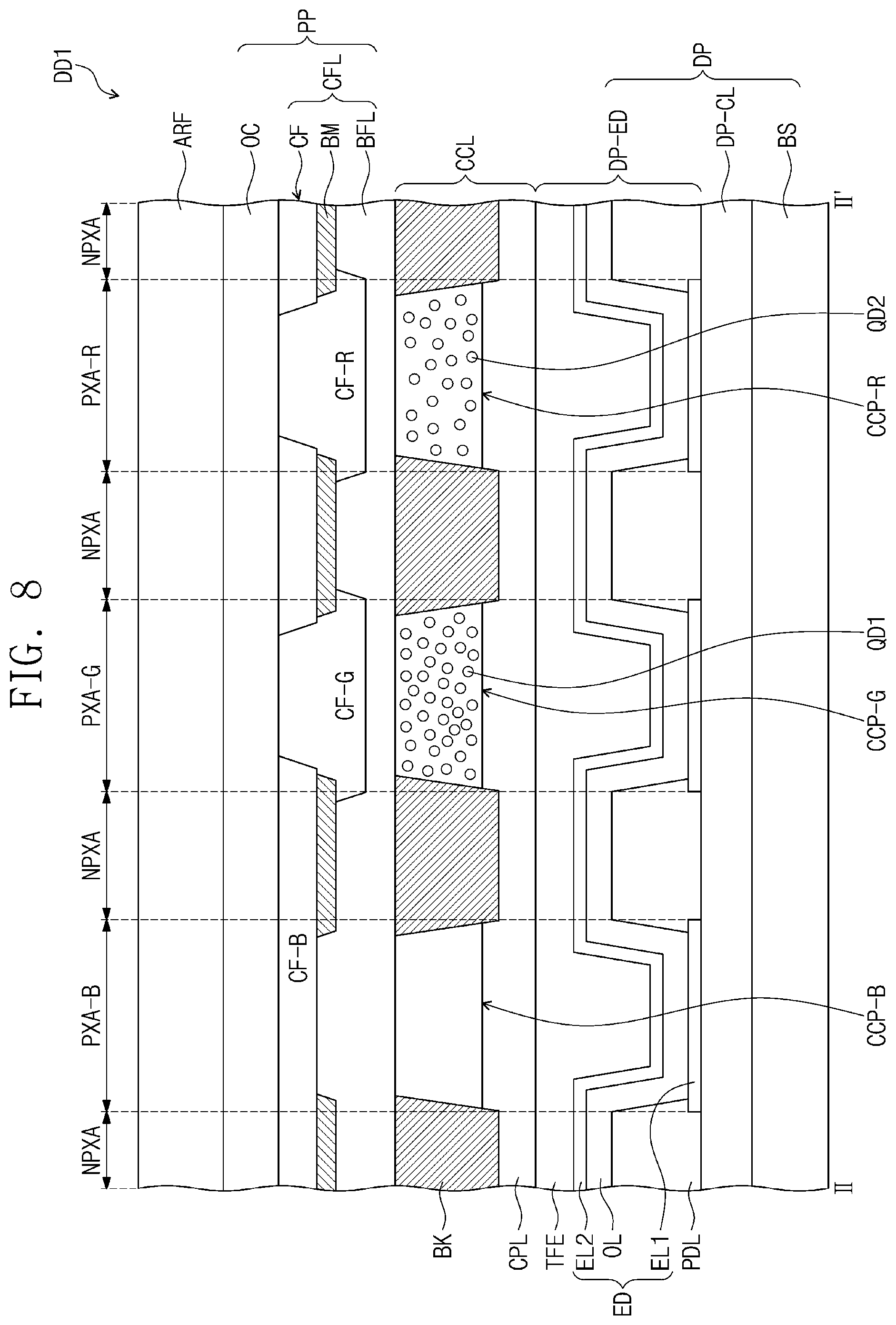Patent US12174341 Figure 7 – Anti-reflective film and display device including the same
