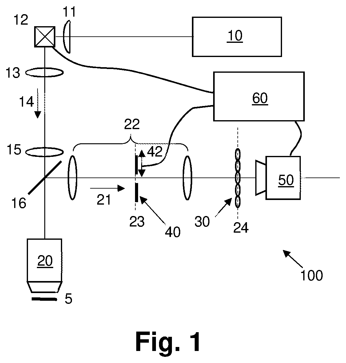 Patent US12174357 Figure 1 – Apparatus and method for light field microscopy