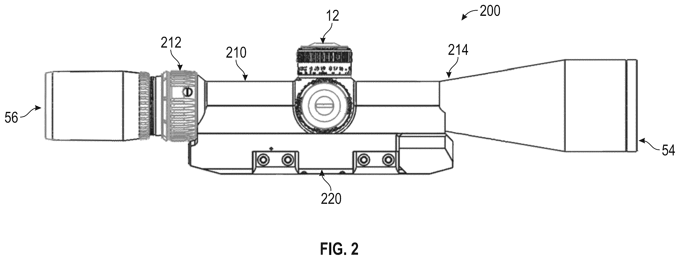 Patent US12174363 Figure 5 – Viewing optic with an integrated display system