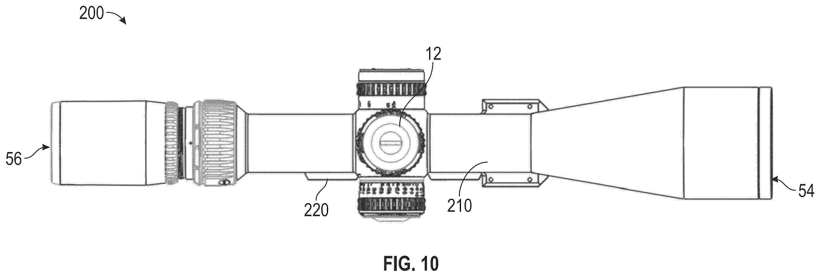 Patent US12174363 Figure 14 – Viewing optic with an integrated display system