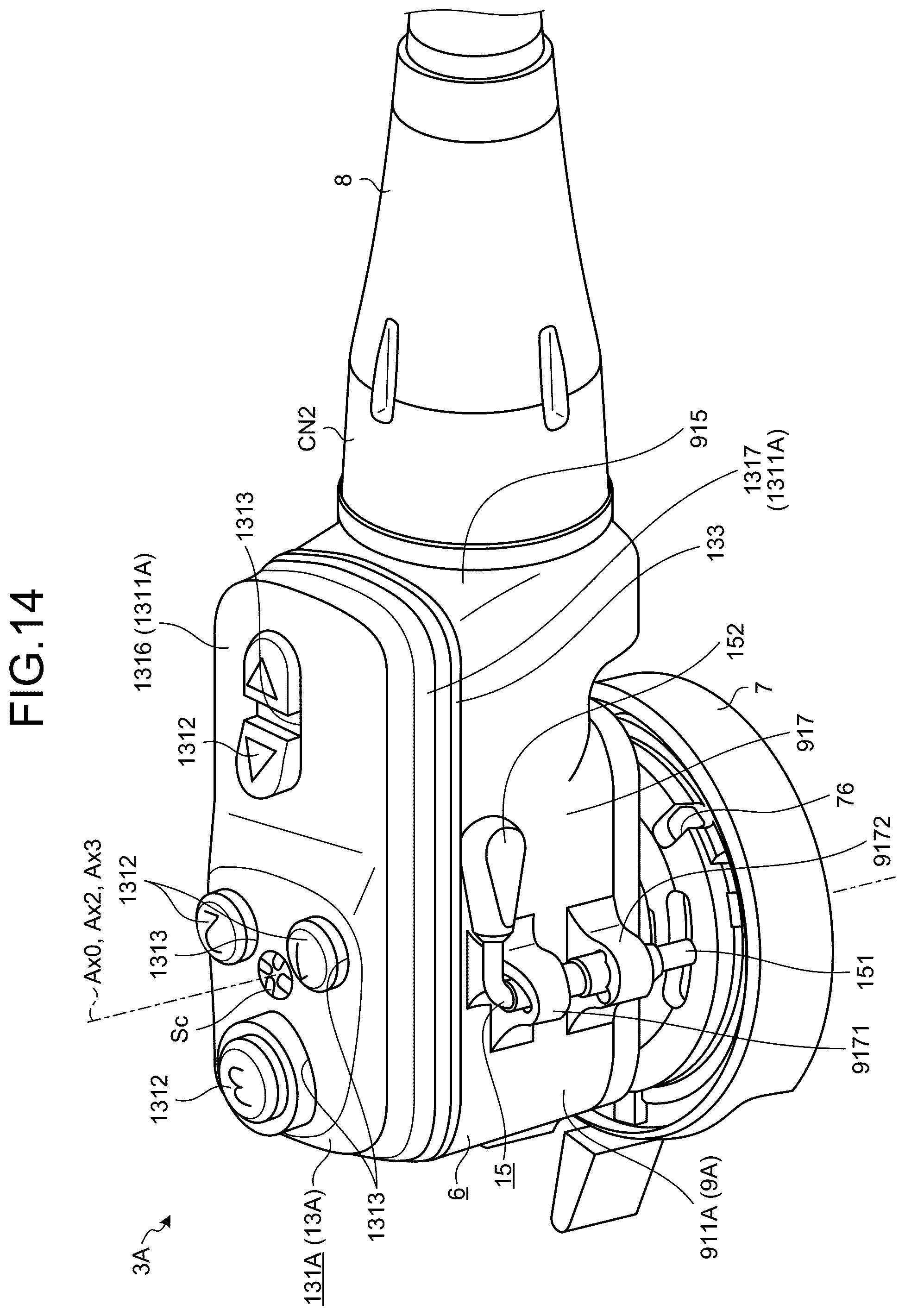 Patent US12174365 Figure 14 – Imaging apparatus for endoscope and imaging system