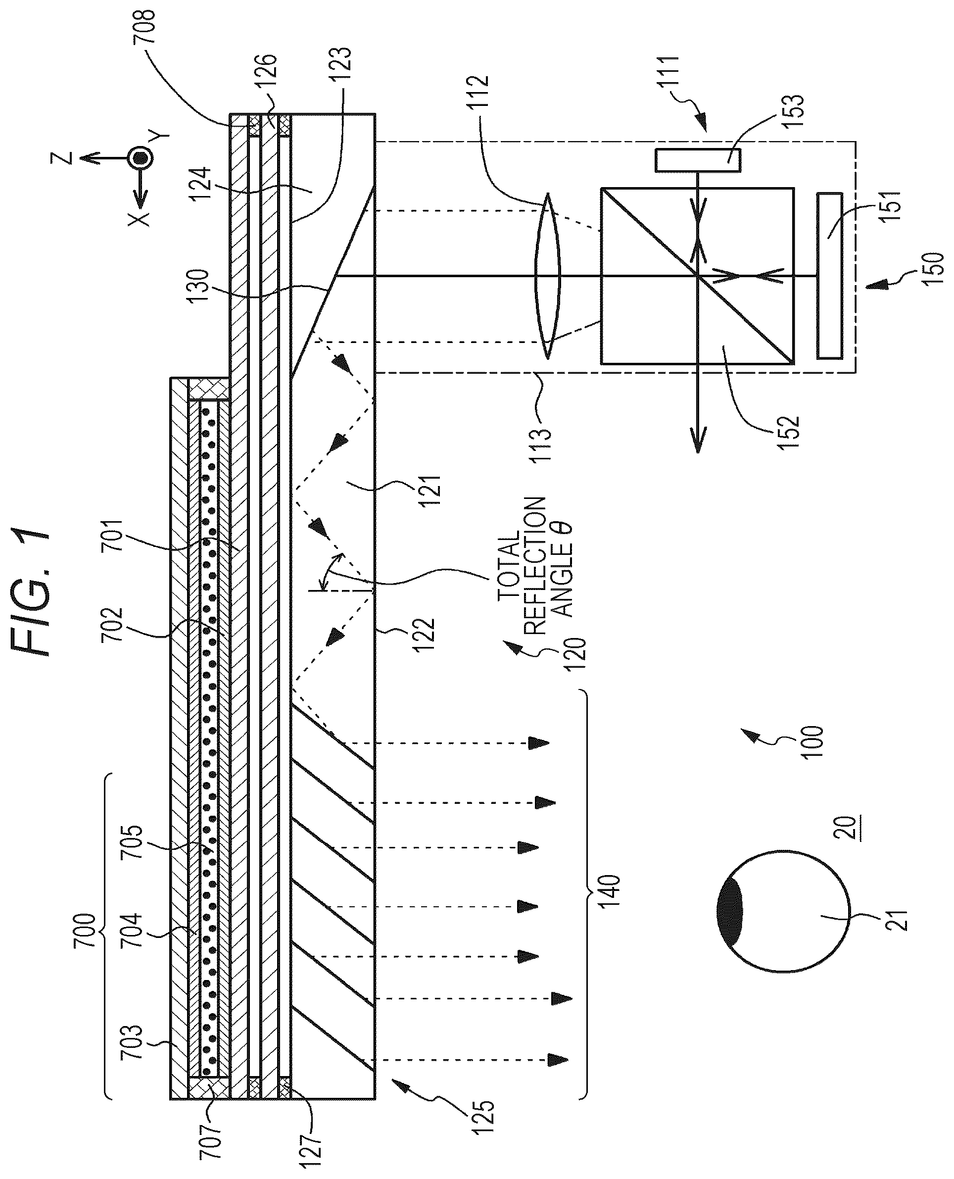 Patent US12174366 — Display apparatus and initial setting method for display apparatus — Figure 1