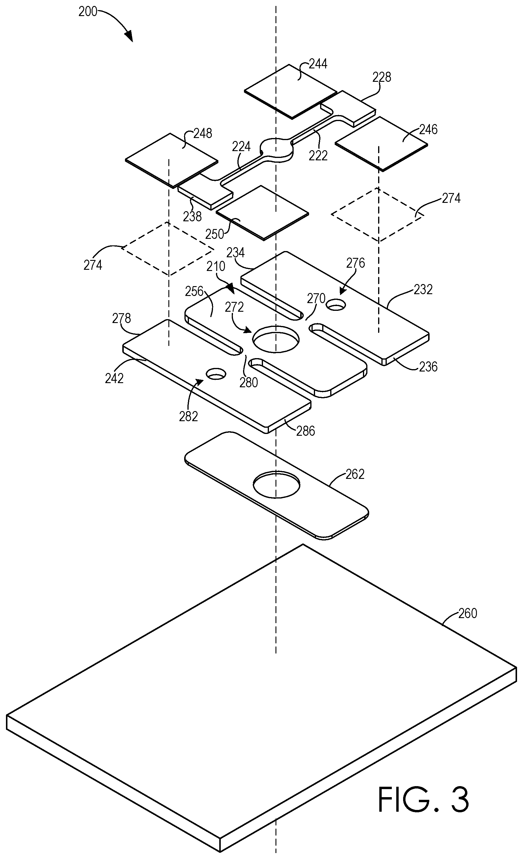 Patent US12174368 Figure 3 – Wire bonded common electrical connection in a piezoelectric micro-electro-mechanical system scanning mirror assembly
