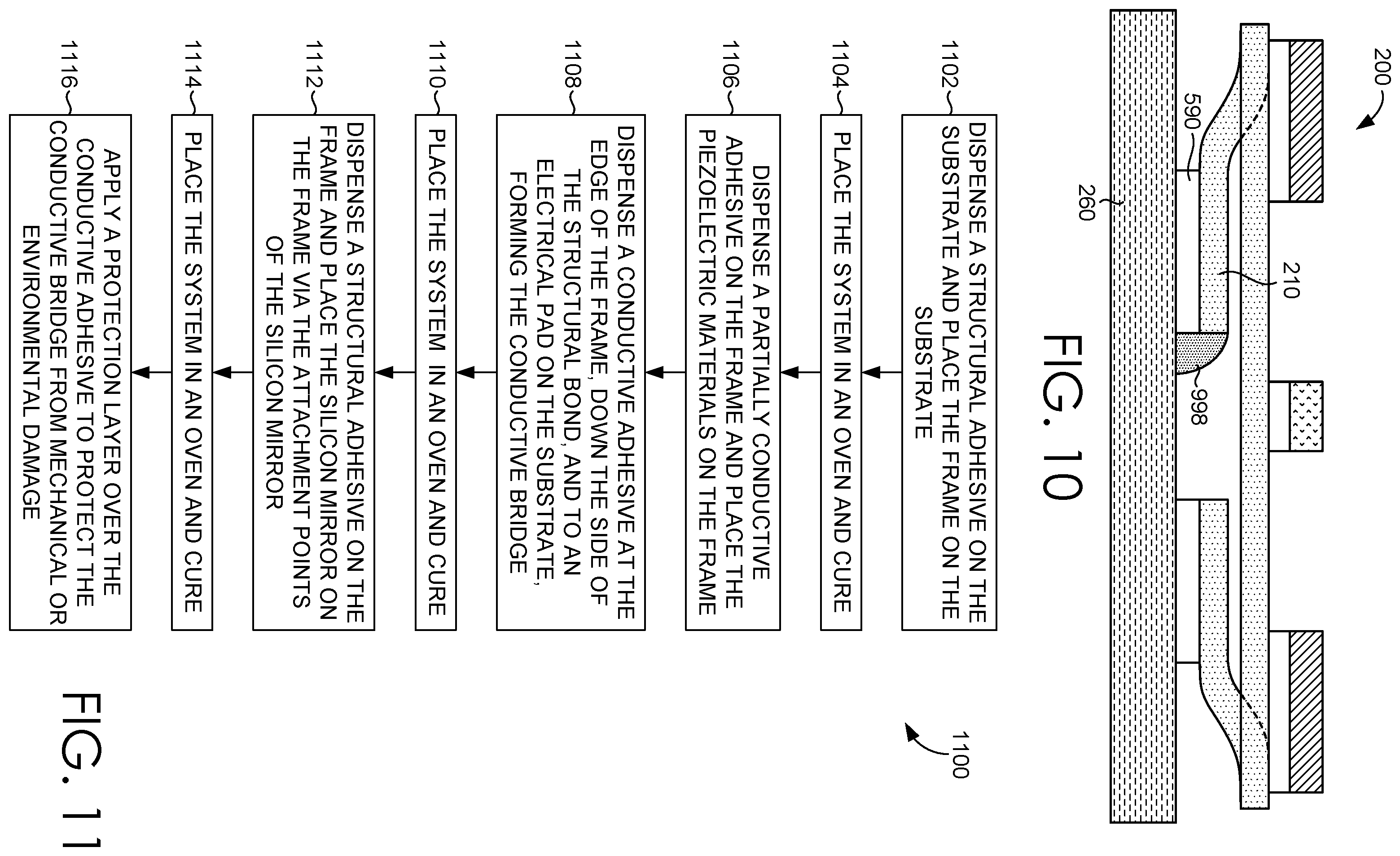 Patent US12174368 Figure 7 – Wire bonded common electrical connection in a piezoelectric micro-electro-mechanical system scanning mirror assembly