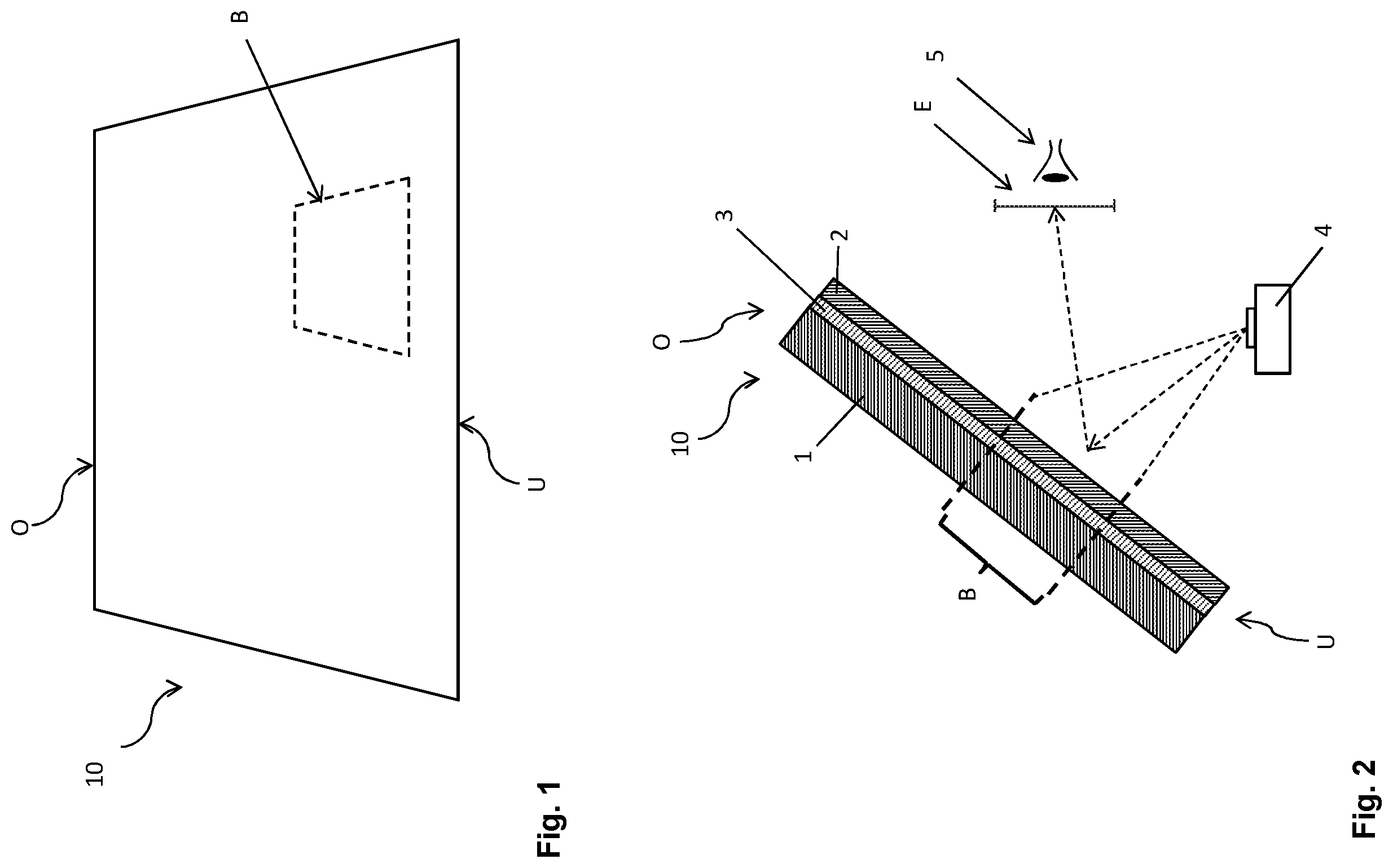 Patent US12174374 Figure 1 – Projection assembly for a head-up display (HUD) with p-polarised radiation