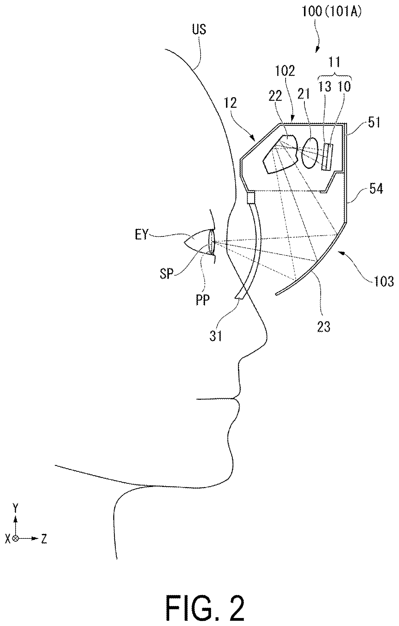 Patent US12174380 Figure 2 – Display module, assembly method for display module, and virtual image display apparatus