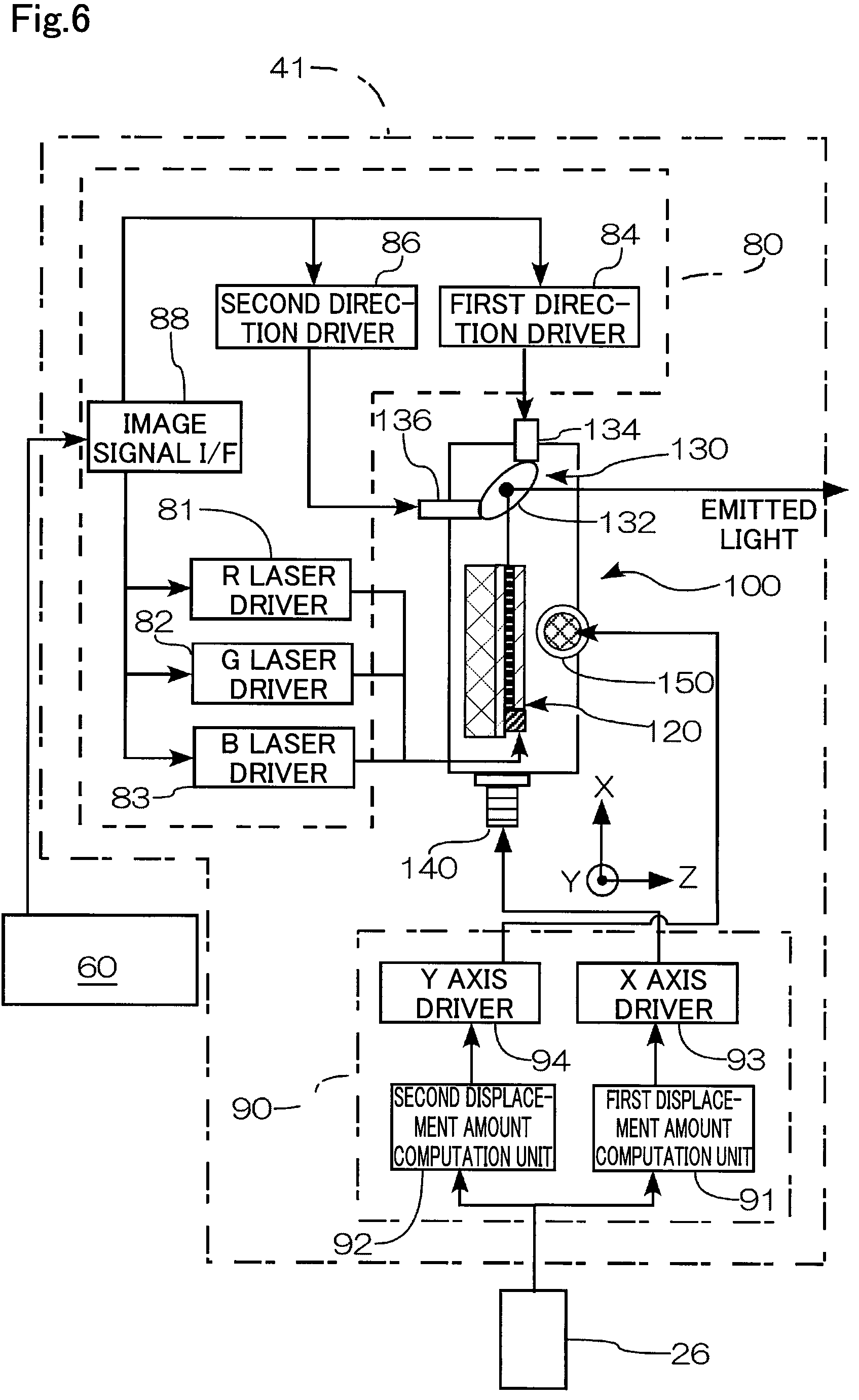 Patent US12174381 Figure 6 – Image display device using retinal scanning display unit and image display system