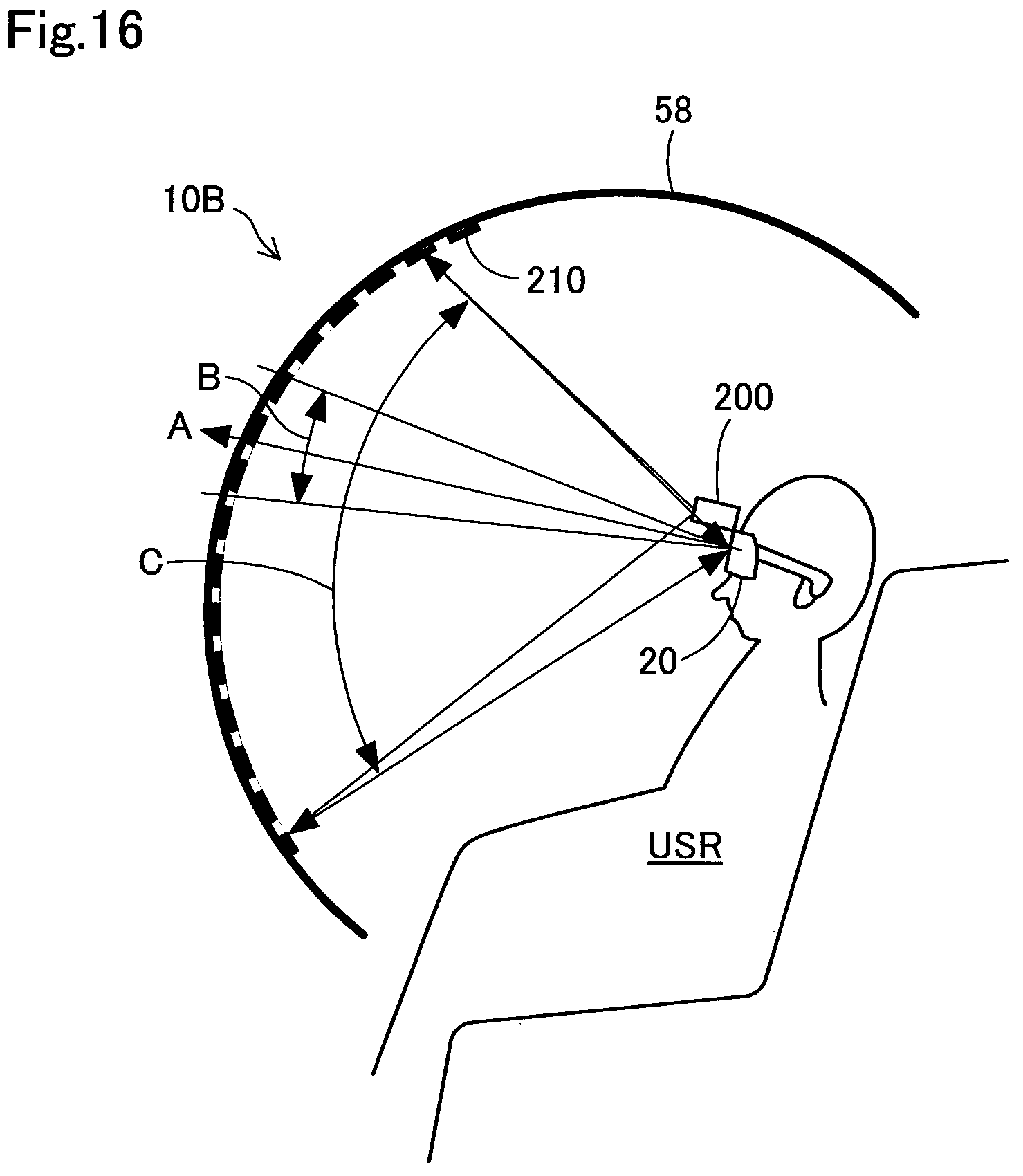 Patent US12174381 Figure 16 – Image display device using retinal scanning display unit and image display system