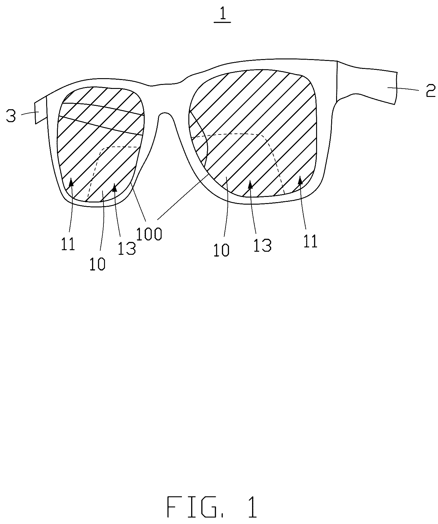 Patent US12174387 Figure 1 – Optical lens and head-mounted display