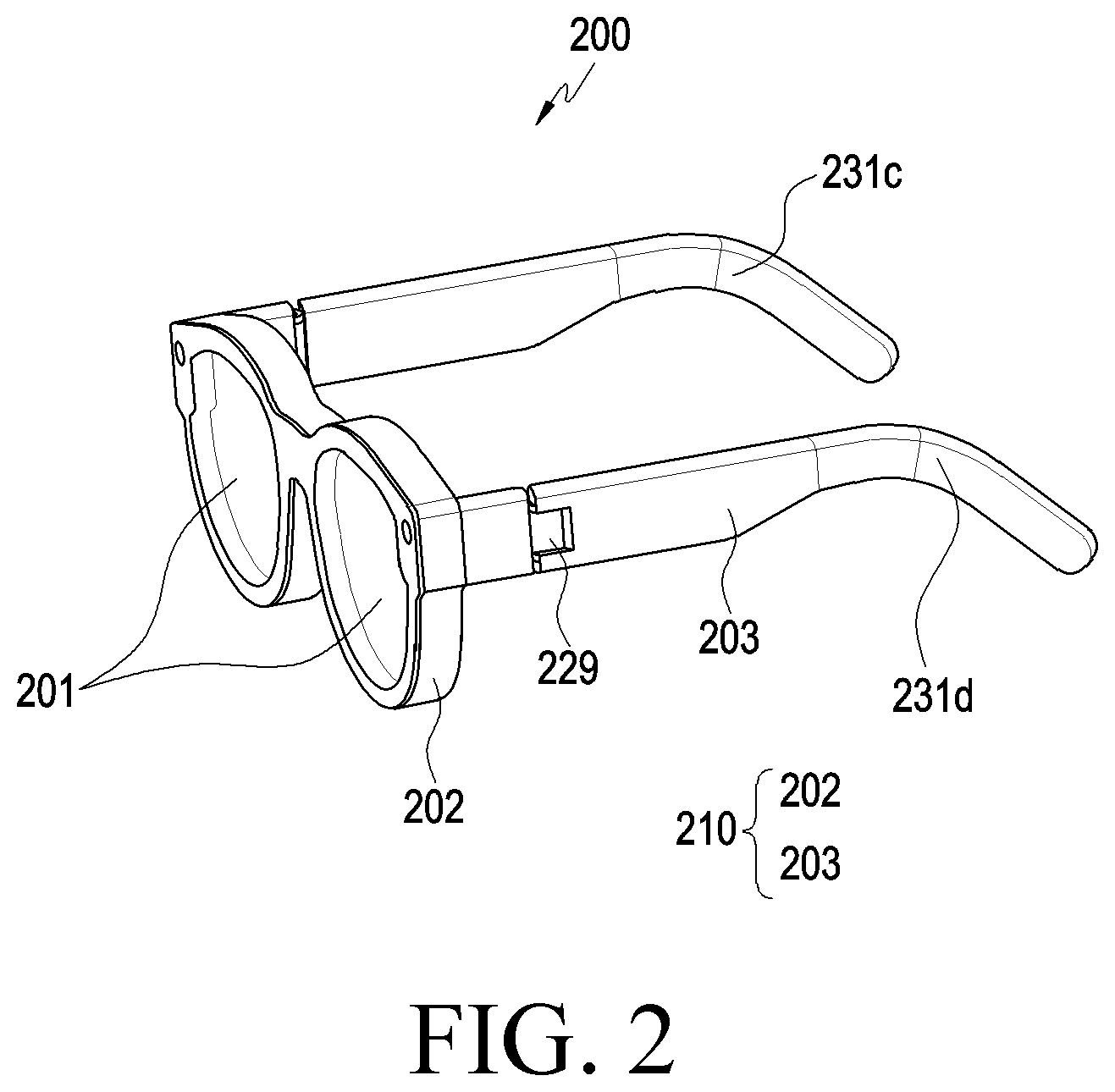 Patent US12174389 Figure 2 – Wearable electronic device comprising speaker module