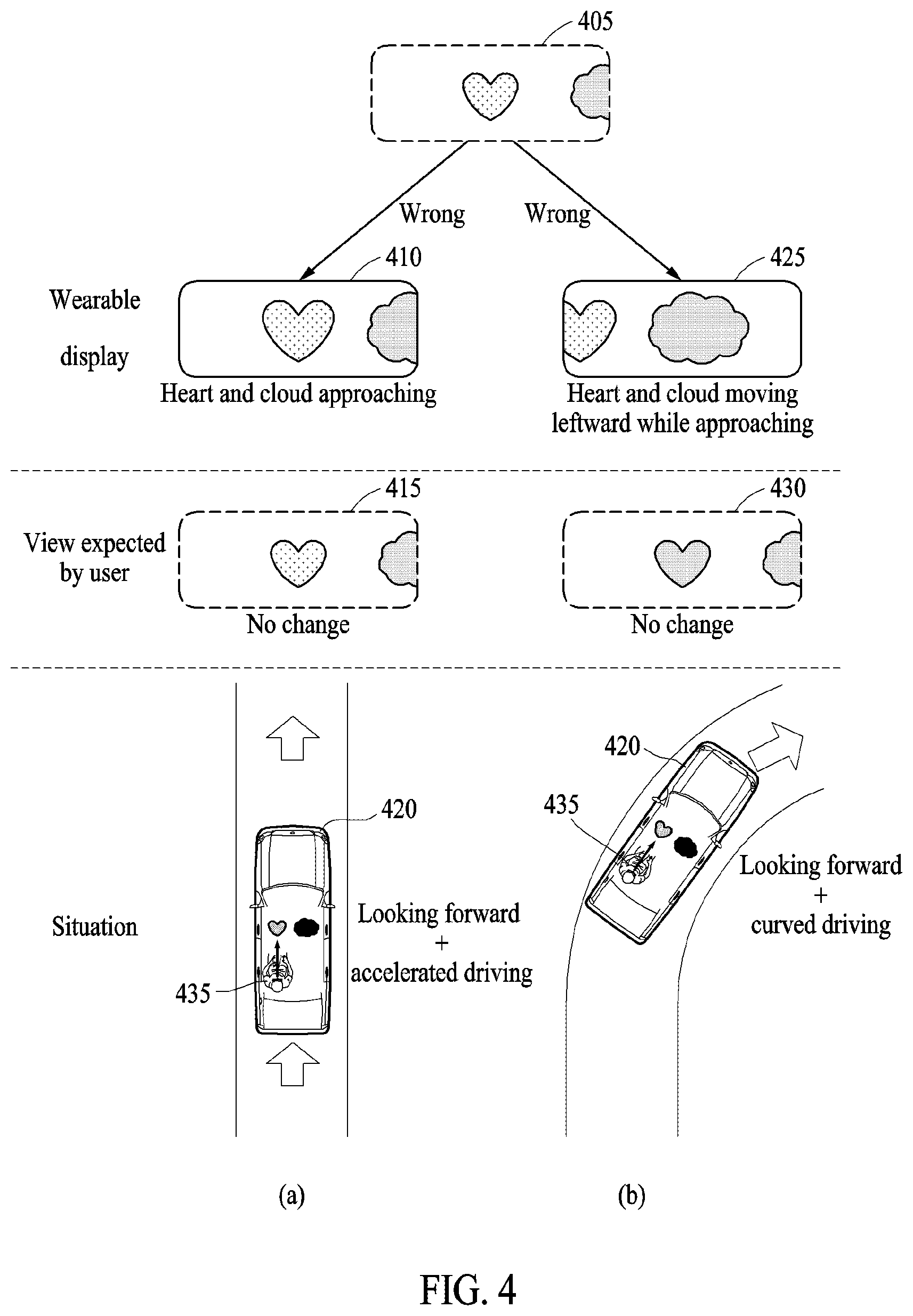Patent US12174394 Figure 4 – Method for providing augmented reality content in vehicle, and wearable device and electronic device performing the same