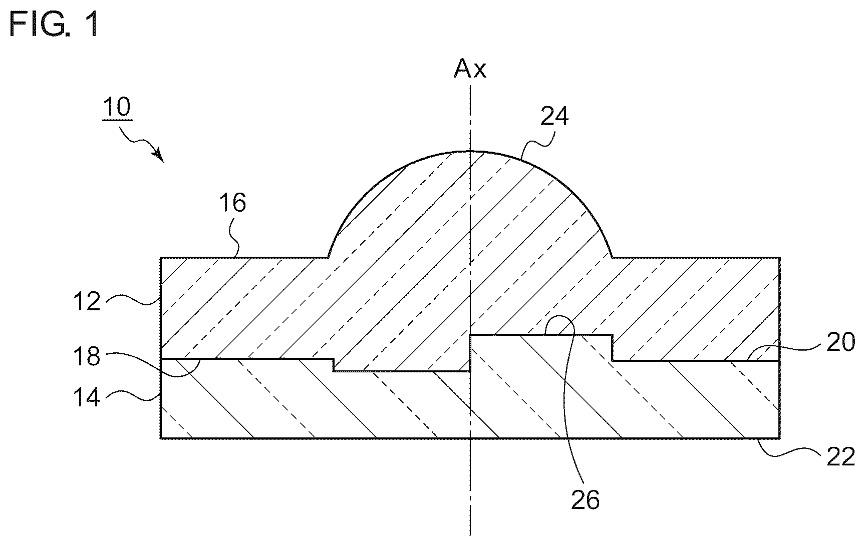 Patent US12174399 — Optical component and method of manufacturing optical component — Figure 1