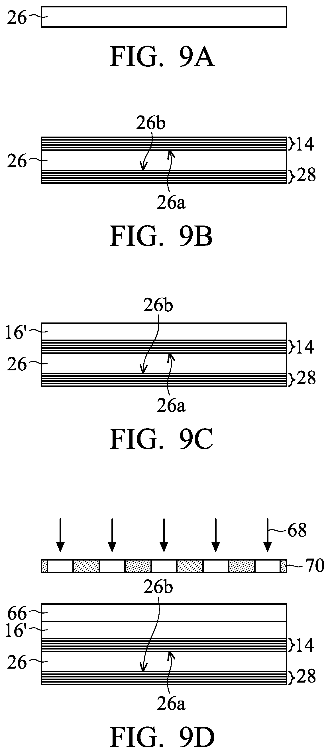 Patent US12174405 Figure 7 – Optical structure having polymer-covered protrusions contacting bandpass filter